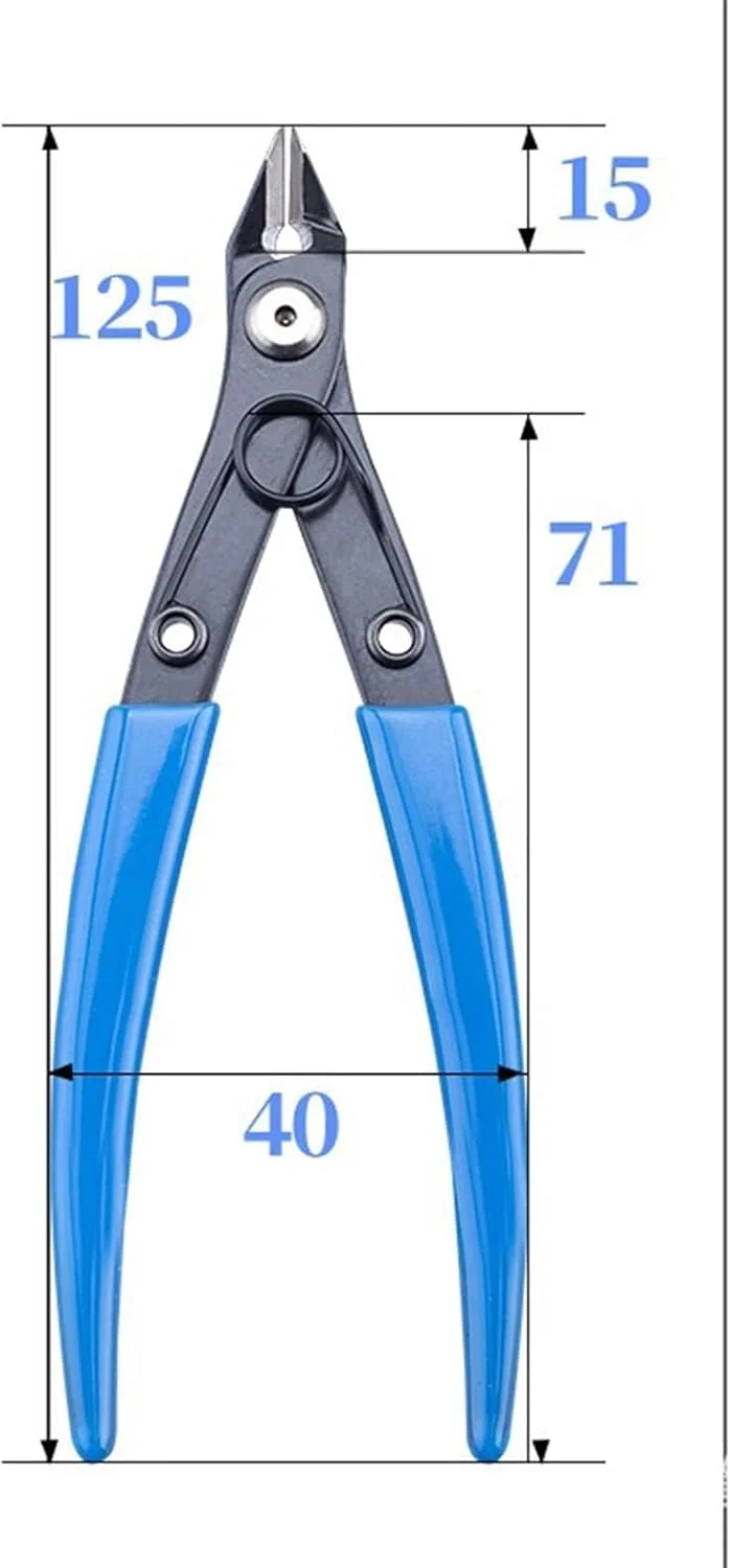 انبر مدل THE WHITE SHOP، ابزار مدل پلاستیکی برای مبتدیان، تیغه تیز، دسته ضد لغزش، سیم چین برای الکترونیک، ساخت مدل، جواهرات (125 میلی متر)