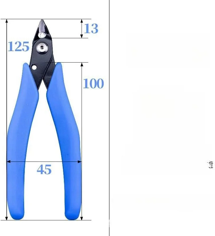 انبر مدل THE WHITE SHOP، ابزار مدل پلاستیکی برای مبتدیان، انبر گاندام با تیغه تیز با دسته ضد لغزش، سیم چین برای الکترونیک، ساخت مدل Gunpla، جواهرات (120 میلی متر)