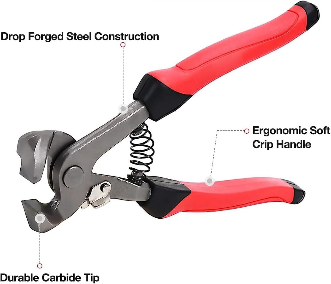 مجموعه دو عددی انبر کاشی شیشه ای فروشگاه سفید - انبر موزاییک شیشه ای چرخ دار سنگین و انبر کاشی سرامیکی، انبر برش کاشی با دسته نرم - انبر شکل دهی، ابزار برش انبر، سنگ، فلز