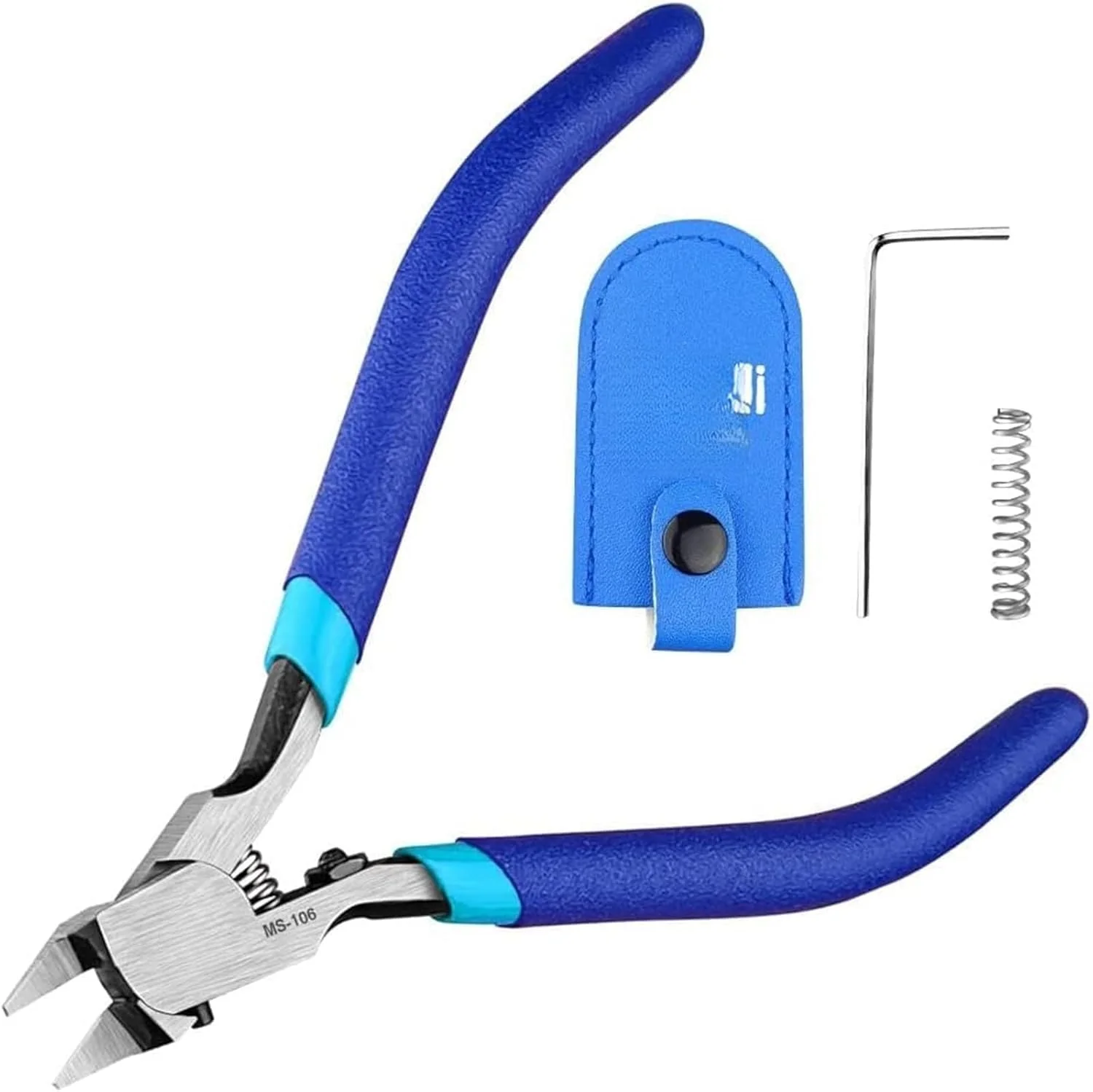 قیچی مدل سازی THE WHITE SHOP مدل Nipper 5 اینچی، سیم چین برای تعمیر مدل پلاستیکی گاندام و ثابت کردن، سیم چین کوچک حرفه ای با فنر برای گل های مصنوعی، ساخت مدل DIY مدل MS-106