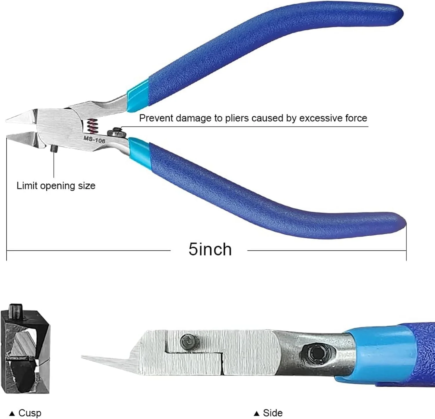 قیچی مدل سازی THE WHITE SHOP مدل Nipper 5 اینچی، سیم چین برای تعمیر مدل پلاستیکی گاندام و ثابت کردن، سیم چین کوچک حرفه ای با فنر برای گل های مصنوعی، ساخت مدل DIY مدل MS-106 قیچی مدل سازی THE WHITE SHOP مدل Nipper 5 اینچی، سیم چین برای تعمیر مدل پلاستیکی گاندام و ثابت کردن، سیم چین کوچک حرفه ای با فنر برای گل های مصنوعی، ساخت مدل DIY مدل MS-106