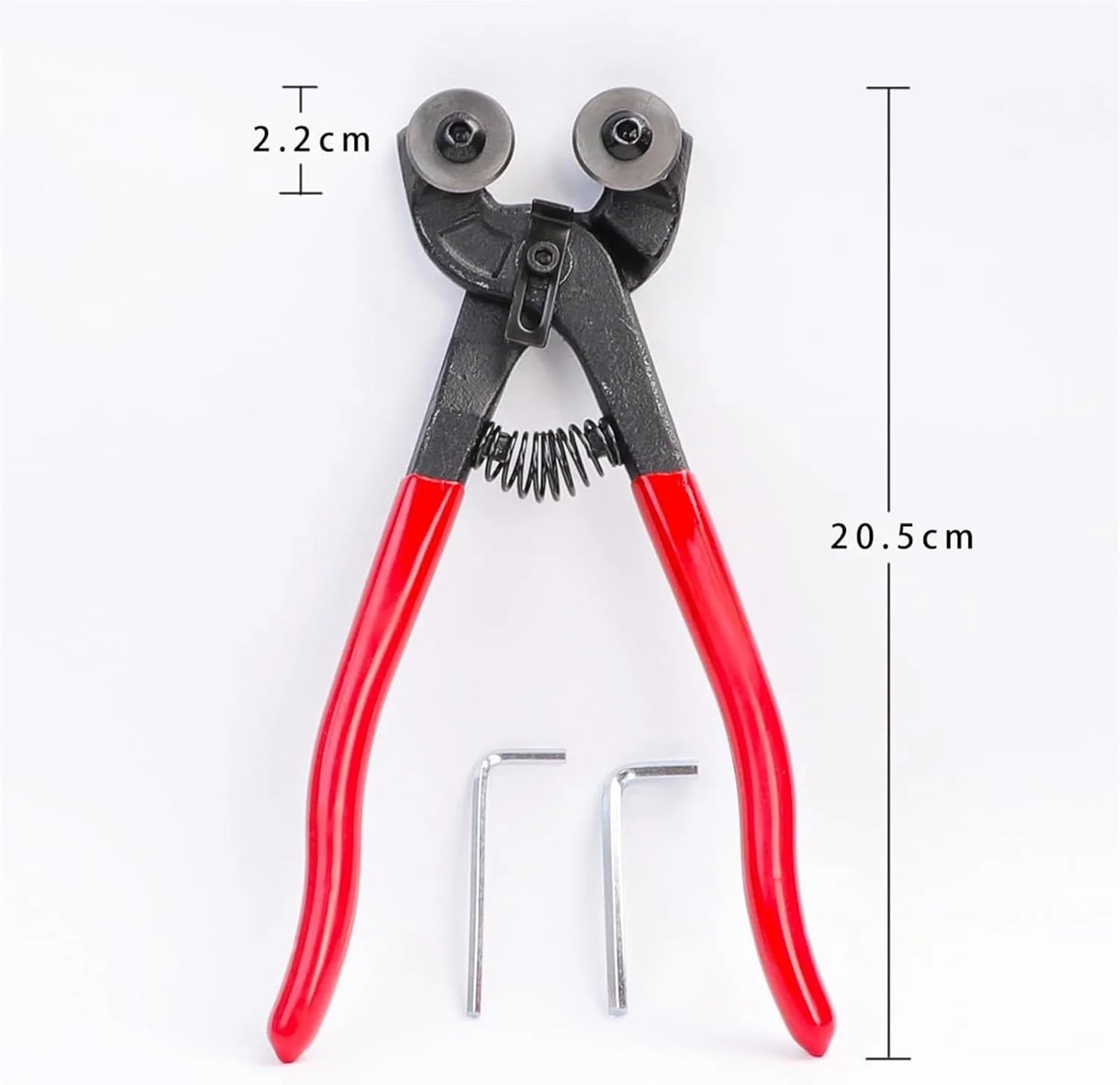 انبر کاشی شیشه ای فروشگاه سفید - انبر موزاییک شیشه ای چرخ دار سنگین و انبر کاشی سرامیکی HD، انبردست برش کاشی با دسته نرم - انبردست شکل دهی، ابزار برش انبر (سایز: 8 اینچ)