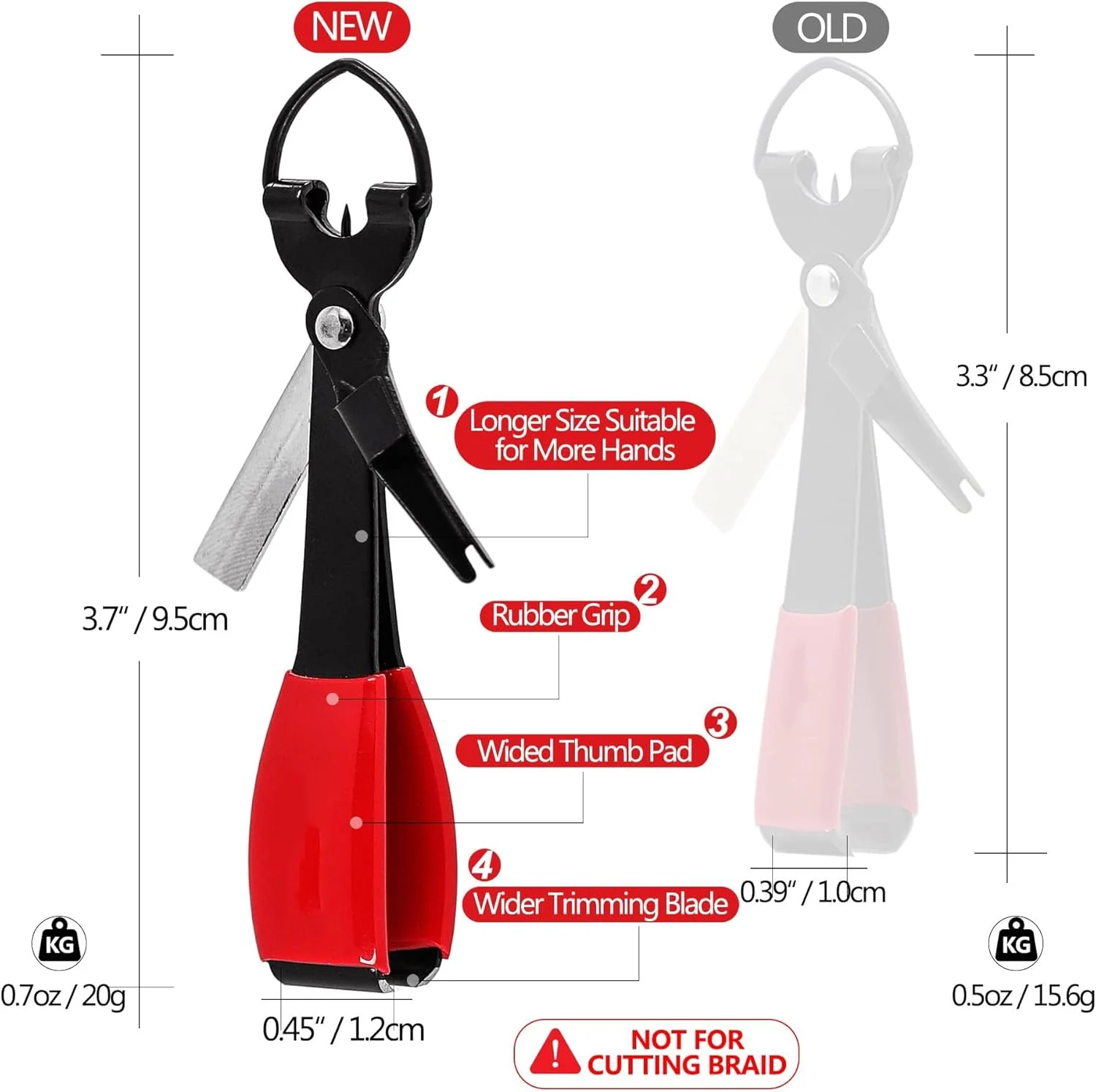 ابزار گره زدن ماهیگیری THE WHITE SHOP، انبر چند منظوره ماهیگیری مگس، گره زدن سریع گره های ماهیگیری برای قلاب ها، طعمه ها و مگس ها، قیچی ماهیگیری با جمع کننده