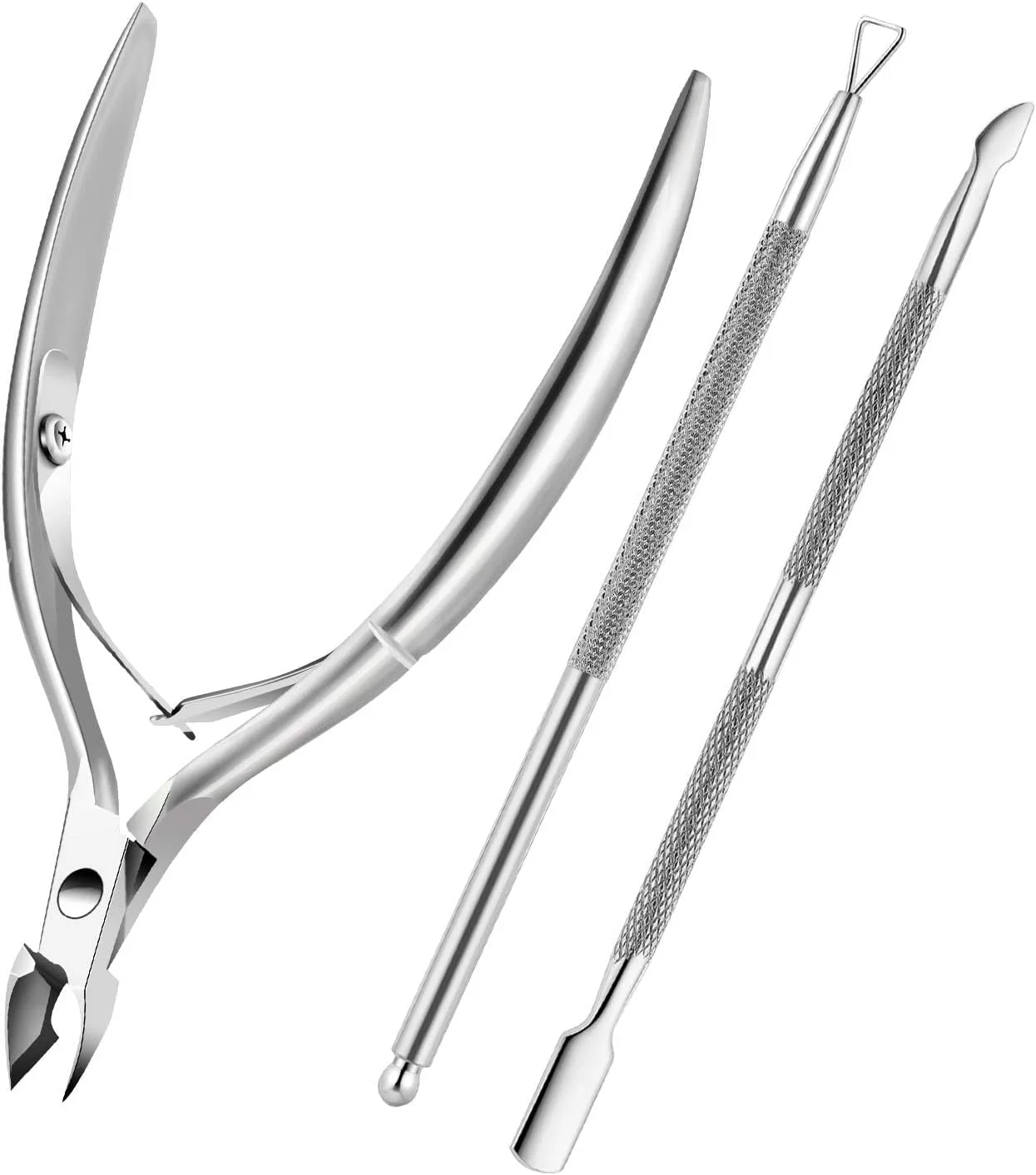 قیچی مانیکور و پدیکور کوتیکول KASTWAVE همراه با عقب زننده کوتیکول، ابزار حرفه ای از جنس استیل ضد زنگ رنگین کمانی، بادوام و تیز برای ناخن های دست و پا (نقره ای) قیچی مانیکور و پدیکور کوتیکول KASTWAVE همراه با عقب زننده کوتیکول، ابزار حرفه ای از جنس استیل ضد زنگ رنگین کمانی، بادوام و تیز برای ناخن های دست و پا (نقره ای)