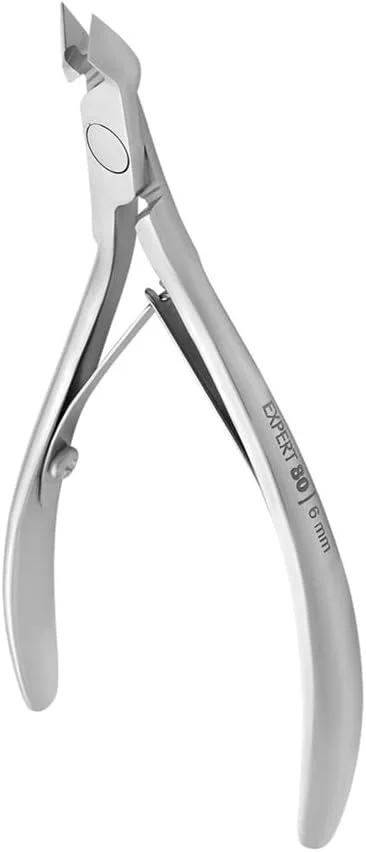 گوشت گیر ناخن، قیچی حرفه ای و تیز از جنس استیل ضد زنگ، ابزار مانیکور و پدیکور برای ناخن های دست و پا مدل NIPPERS EXPERT 80 6 MM NE-80-6