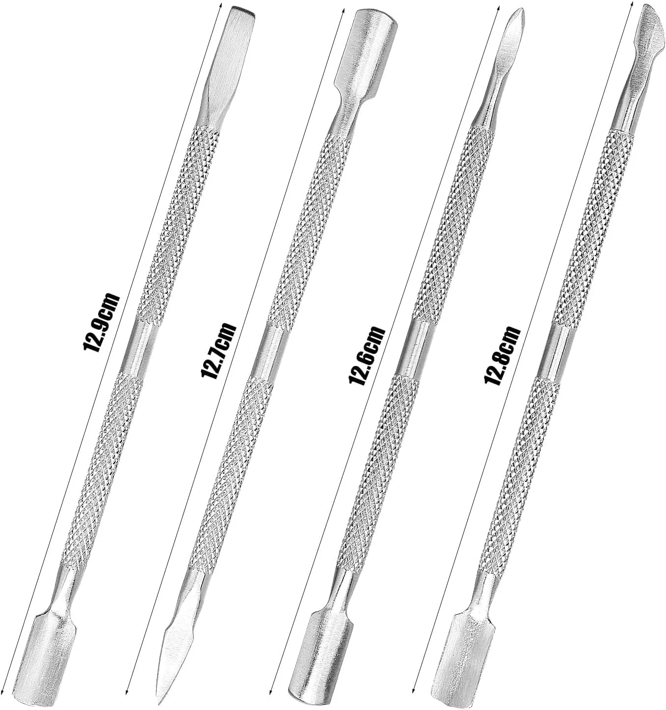 مجموعه ابزار مانیکور و پدیکور یلاجوی، ابزار تمیز کننده پوست مرده ناخن، از جنس استیل ضد زنگ، ابزار بادوام برای ناخن های دست و پا، 4 عدد در هر مجموعه