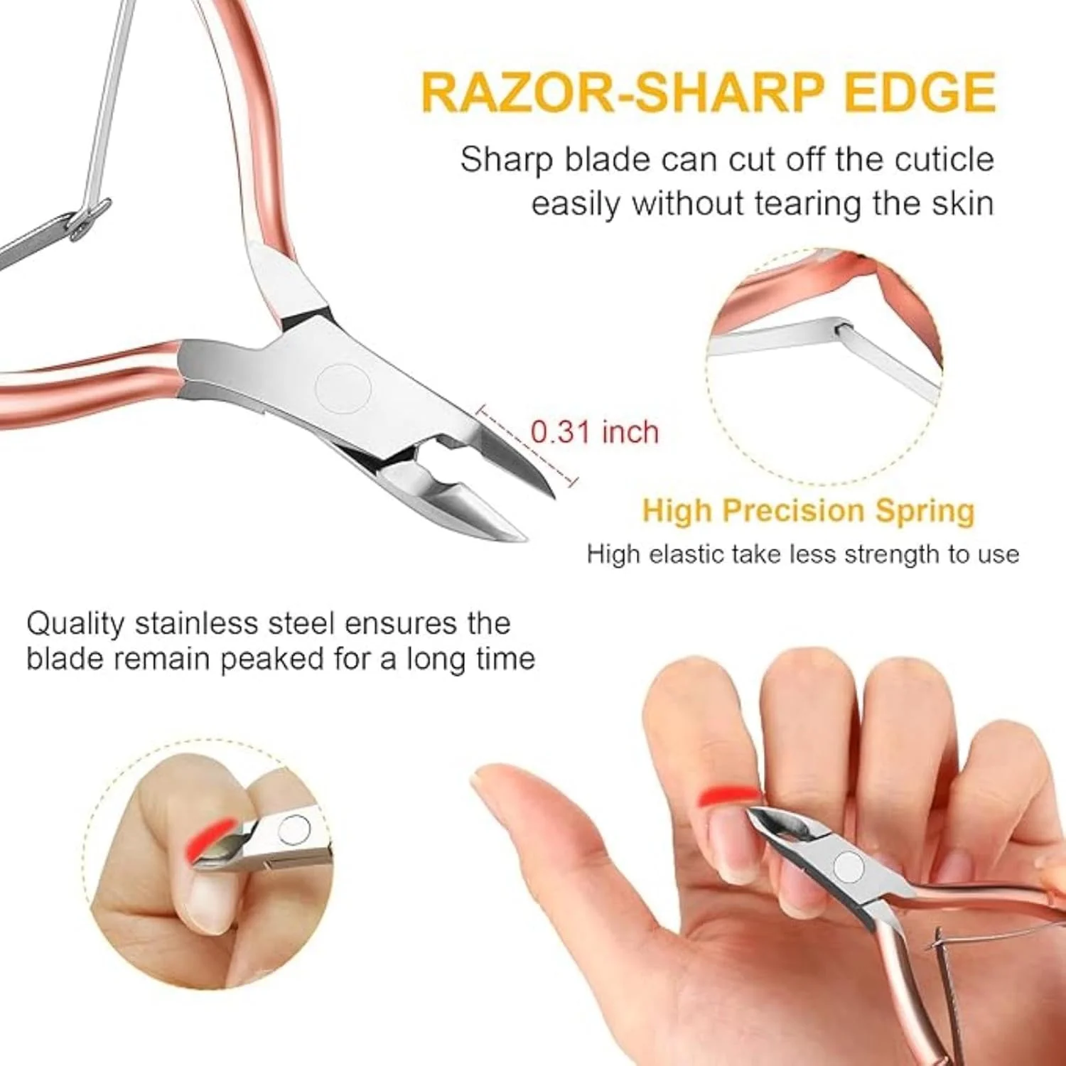 ست ابزار حرفه ای ناخن یلاجوی - ست 4 در 1 مانیکور و پدیکور شامل ناخن گیر، نیپر گوشت گیر، عقب زن و پاک کننده لاک، ابزار مراقبت از ناخن رزگلد برای ناخن های دست و پا ست ابزار حرفه ای ناخن یلاجوی - ست 4 در 1 مانیکور و پدیکور شامل ناخن گیر، نیپر گوشت گیر، عقب زن و پاک کننده لاک، ابزار مراقبت از ناخن رزگلد برای ناخن های دست و پا