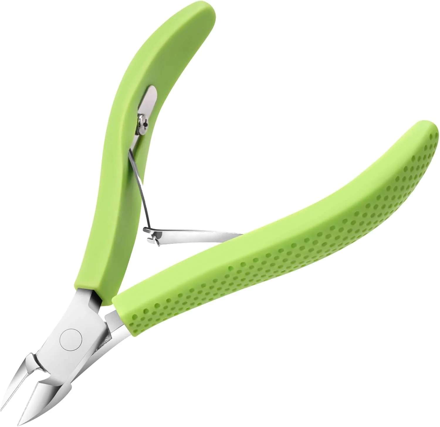 قیچی و نیپر مانیکور یلاجوی با لبه ظریف، دسته سیلیکونی، ابزار ناخن برای حذف دقیق پوست مرده، کاتر بادوام و قابل شستشو و نیپر ناخن (سبز یک عدد)