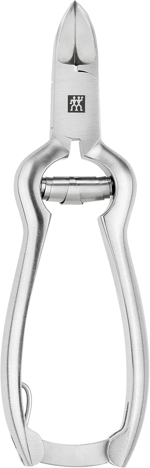 ناخن گیر ZWILLING (دارای فنر بافر، طراحی ارگونومیک، تیغه های بسیار تیز برای ناخن های سفت دست و پا)، ممتاز، نقره ای