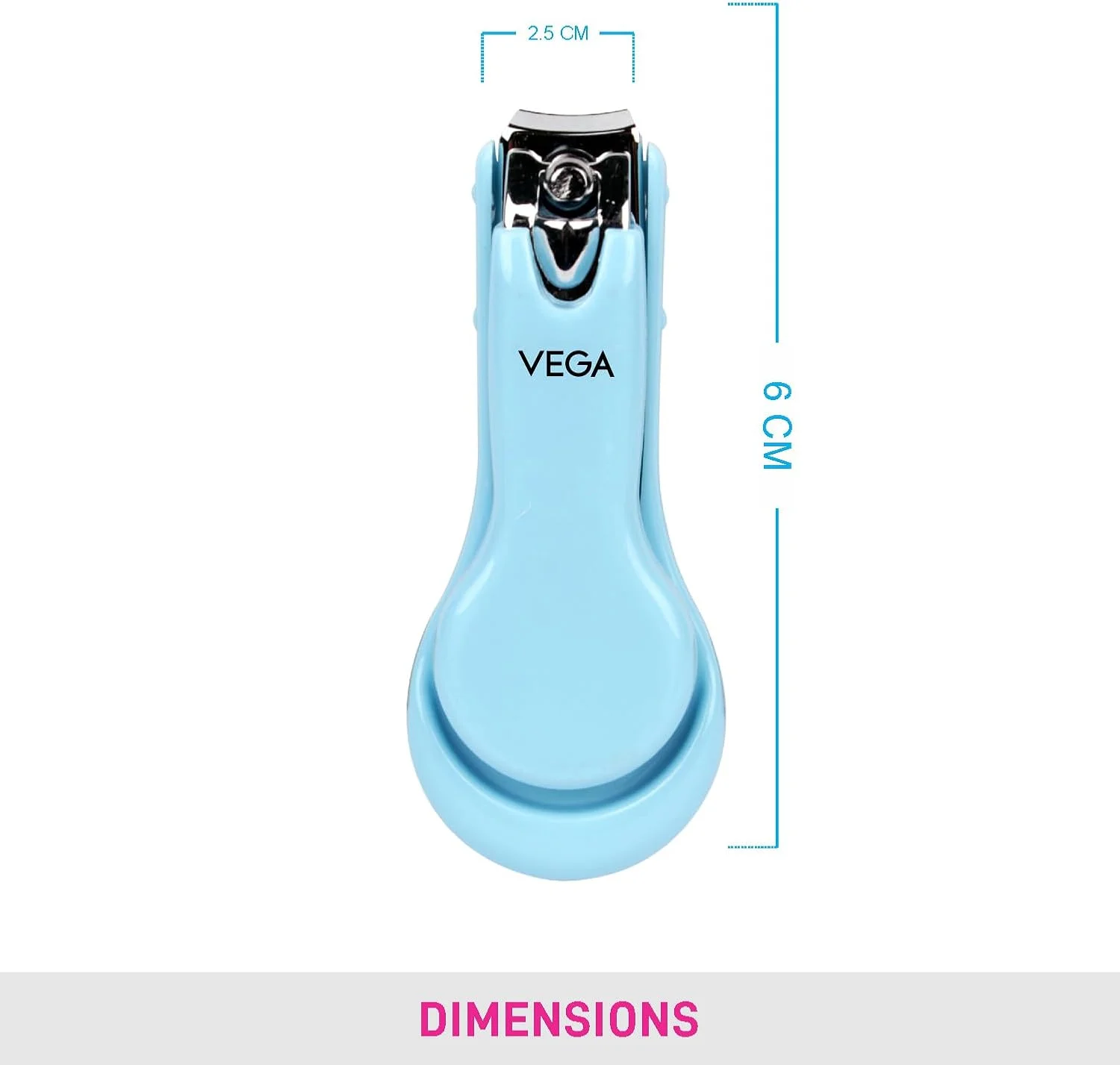 ناخن گیر کودک وگا، صورتی/آبی، 16 گرم