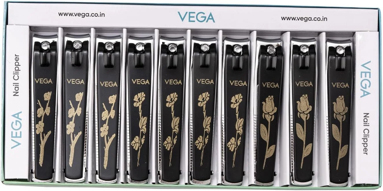 ویگا، جعبه بزرگ ۱۰ عددی ناخن گیر، مشکی