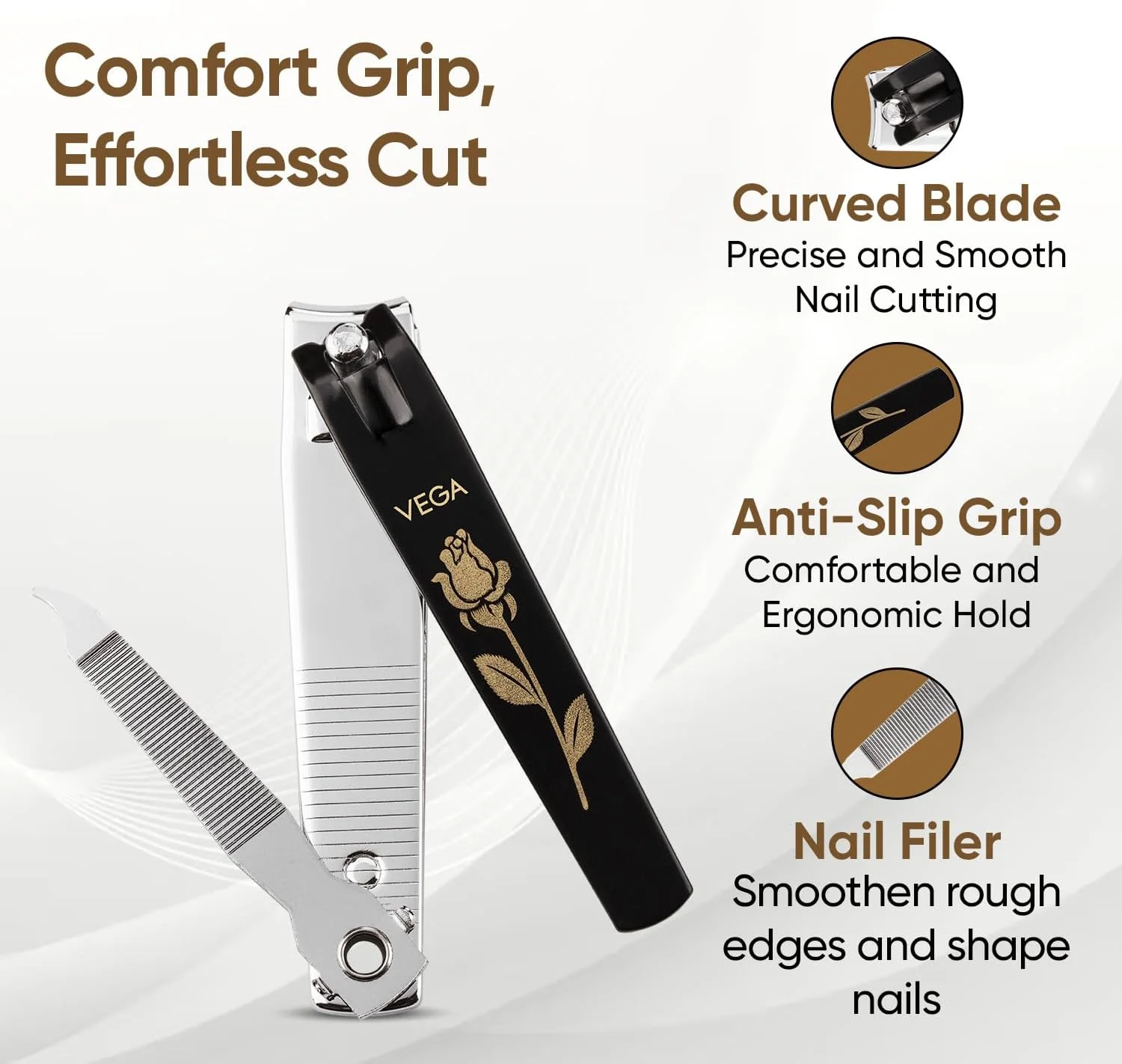 ناخن گیر بزرگ وگا، مشکی ناخن گیر بزرگ وگا، مشکی