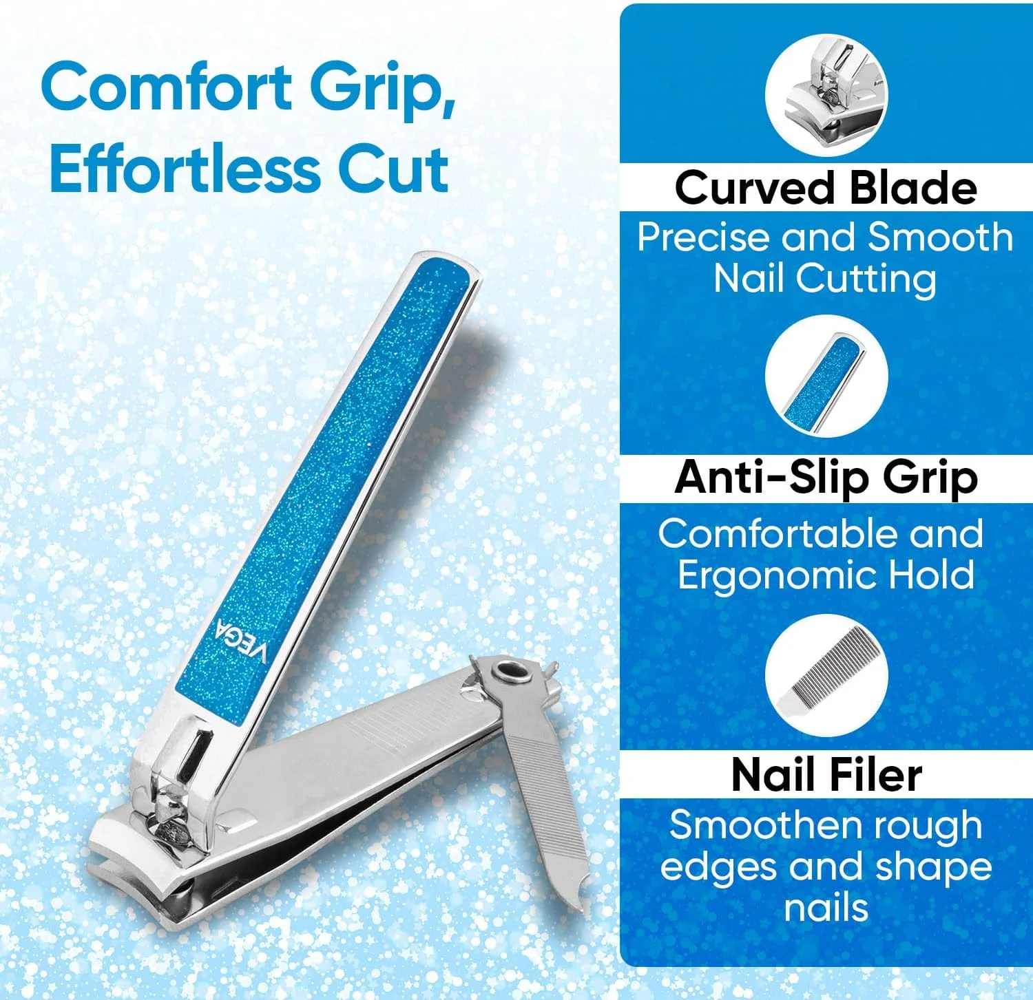 ناخن گیر بزرگ وگا، اکلیلی (رنگ ممکن است متفاوت باشد) ناخن گیر بزرگ وگا، اکلیلی (رنگ ممکن است متفاوت باشد)