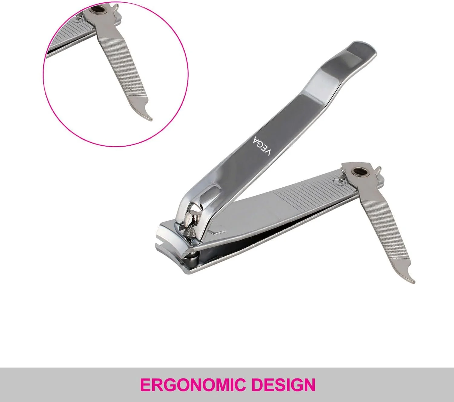 ناخن گیر بزرگ وگا، نقره ای (بسته 2 عددی) ناخن گیر بزرگ وگا، نقره ای (بسته 2 عددی)