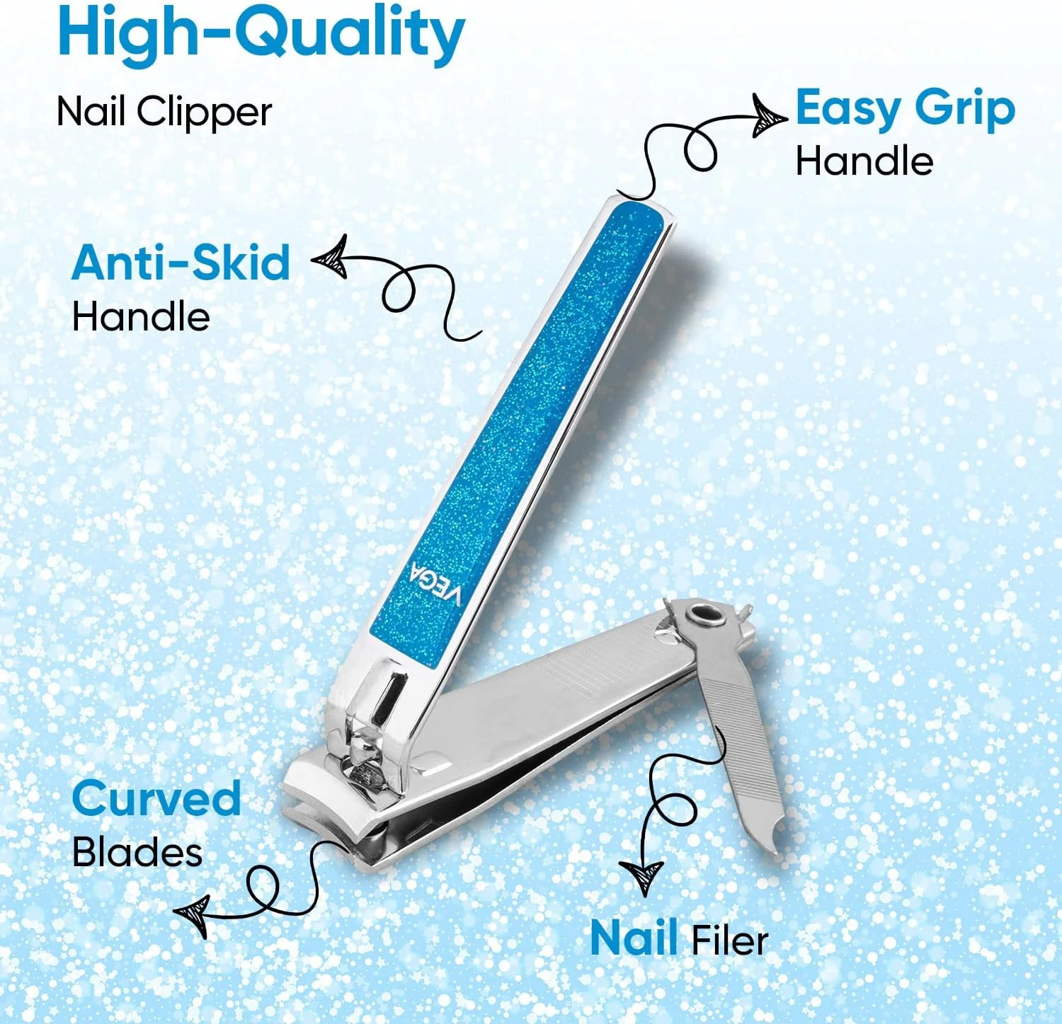 ناخن گیر بزرگ وگا، اکلیلی (رنگ ممکن است متفاوت باشد) ناخن گیر بزرگ وگا، اکلیلی (رنگ ممکن است متفاوت باشد)