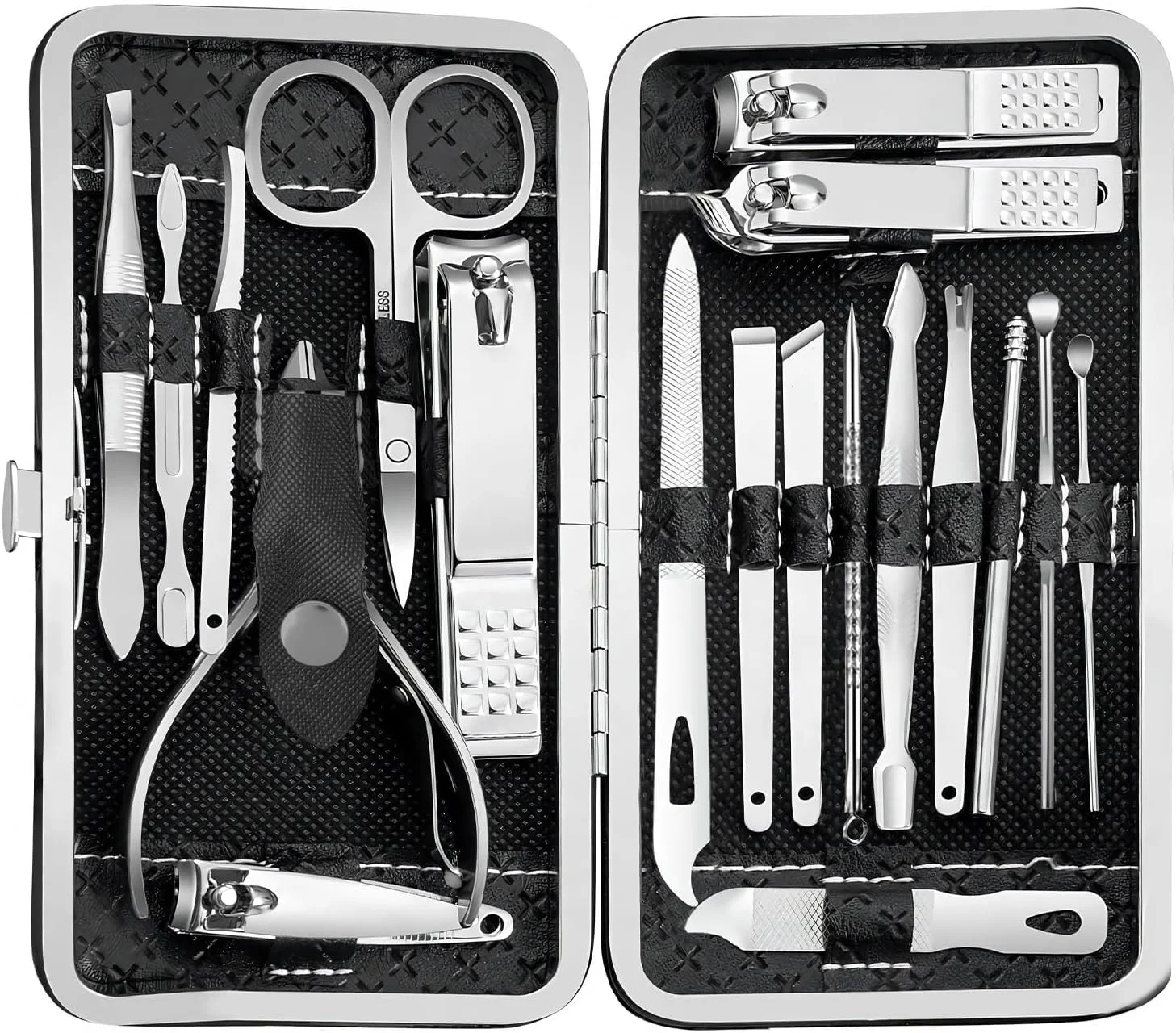 ست مانیکور، ست پدیکور ناخن گیر حرفه ای 9 در 1، ست مانیکور و پدیکور، ست نظافت صورت استیل ضد زنگ، ایده هدیه برای زنان، مردان، دختران، نوجوانان، مشکی ست مانیکور، ست پدیکور ناخن گیر حرفه ای 9 در 1، ست مانیکور و پدیکور، ست نظافت صورت استیل ضد زنگ، ایده هدیه برای زنان، مردان، دختران، نوجوانان، مشکی