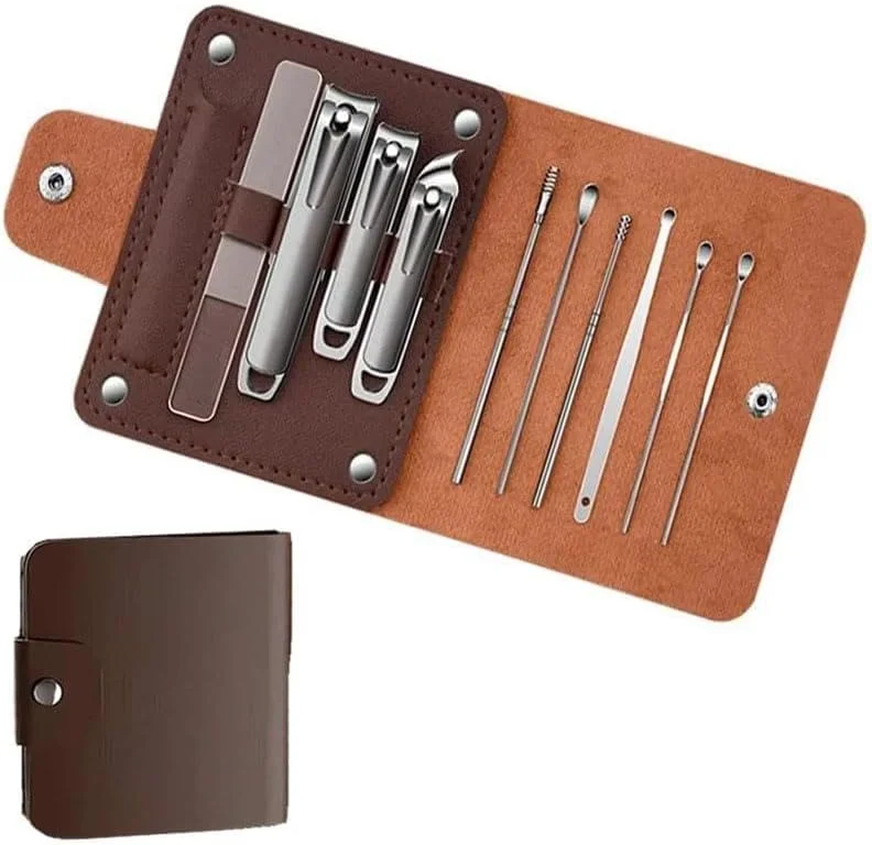 ست مانیکور و پدیکور حرفه ای 10 تکه استیل ضد زنگ برای آقایان و بانوان - کیت آرایشی قابل حمل با تیغه های تیز، ابزارهای چند منظوره، دارای کیف مسافرتی، هدیه ای مناسب ست مانیکور و پدیکور حرفه ای 10 تکه استیل ضد زنگ برای آقایان و بانوان - کیت آرایشی قابل حمل با تیغه های تیز، ابزارهای چند منظوره، دارای کیف مسافرتی، هدیه ای مناسب