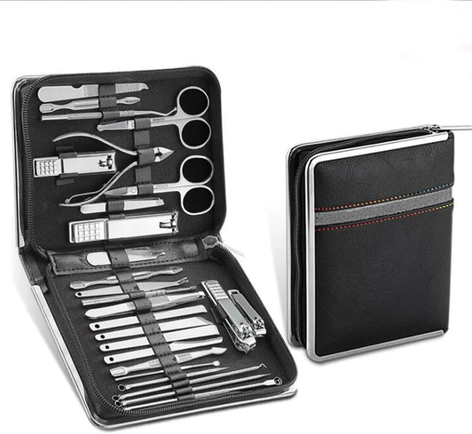 ست ناخن گیر، کیت مانیکور مردانه، ناخن گیر استیل ضد زنگ، ابزار پیرایش و مرتب سازی، ست مسافرتی قابل حمل برای همسر، پدر، دوست ست ناخن گیر، کیت مانیکور مردانه، ناخن گیر استیل ضد زنگ، ابزار پیرایش و مرتب سازی، ست مسافرتی قابل حمل برای همسر، پدر، دوست