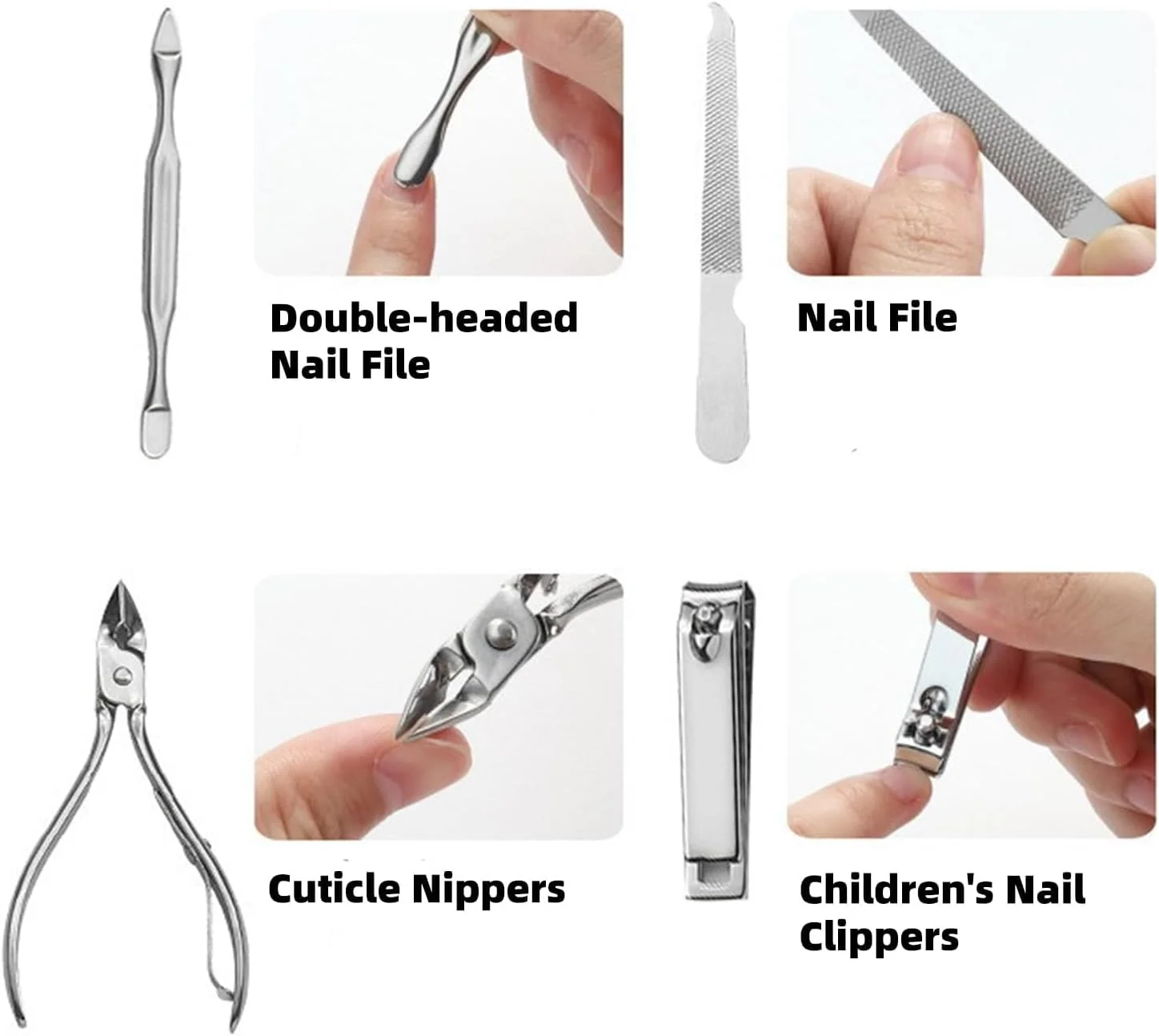 ست ناخن گیر، کیت مانیکور مردانه، ناخن گیر استیل ضد زنگ، ابزار پیرایش و مرتب سازی، ست مسافرتی قابل حمل برای همسر، پدر، دوست