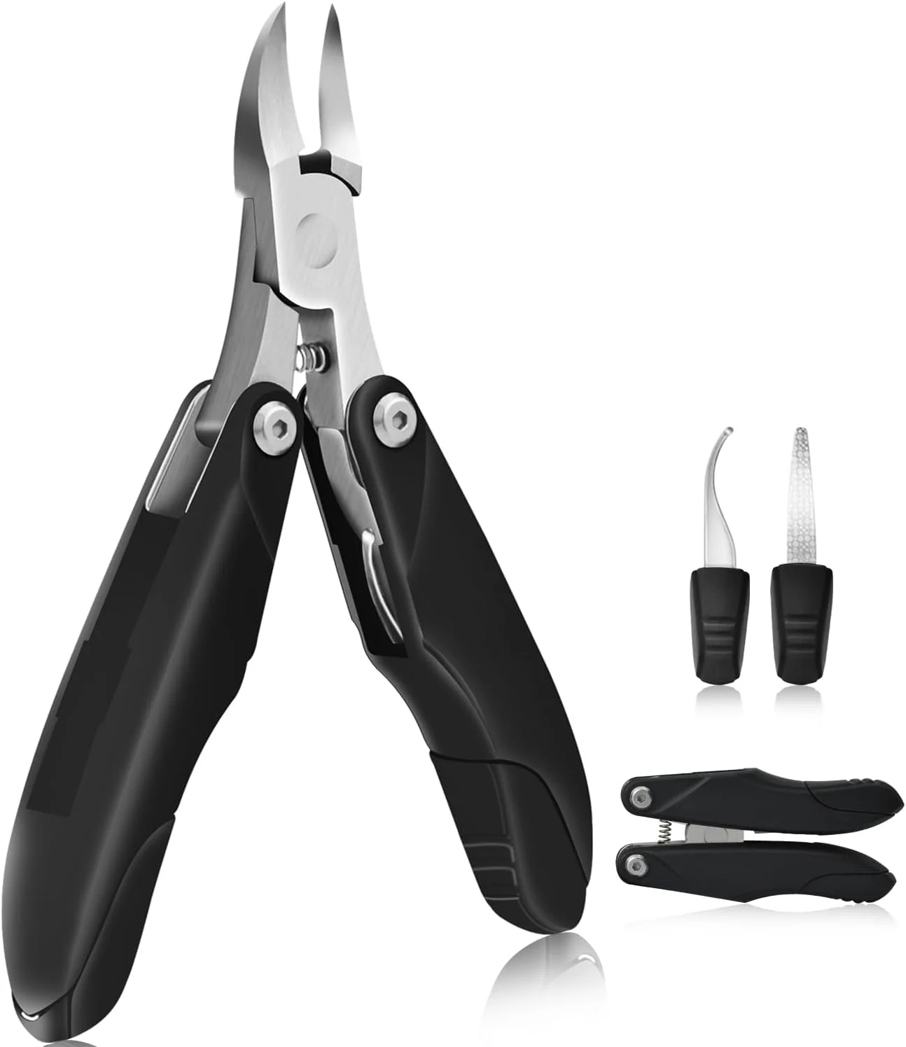 ناخن گیر انگشت پا برای ناخن های فرو رفته یا ضخیم، ست 3 عددی، ناخن گیر تاشو با ابزار تمیز کننده ناخن و سوهان ناخن، ناخن گیر استیل ضد زنگ برای برداشتن ناخن های فرو رفته، مشکی ناخن گیر انگشت پا برای ناخن های فرو رفته یا ضخیم، ست 3 عددی، ناخن گیر تاشو با ابزار تمیز کننده ناخن و سوهان ناخن، ناخن گیر استیل ضد زنگ برای برداشتن ناخن های فرو رفته، مشکی