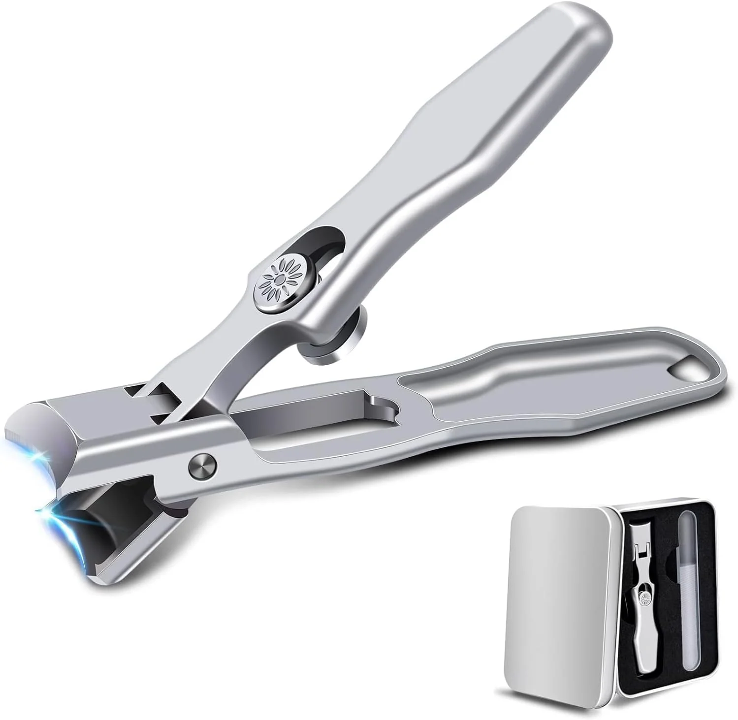 ناخن گیر KASTWAVE برای آقایان با ناخن های ضخیم، ناخن گیر حرفه ای فوق العاده بزرگ و مقاوم برای سالمندان، دهانه پهن از جنس استیل ضد زنگ، ناخن گیر بدون پاشش با دسته بلند ناخن گیر KASTWAVE برای آقایان با ناخن های ضخیم، ناخن گیر حرفه ای فوق العاده بزرگ و مقاوم برای سالمندان، دهانه پهن از جنس استیل ضد زنگ، ناخن گیر بدون پاشش با دسته بلند