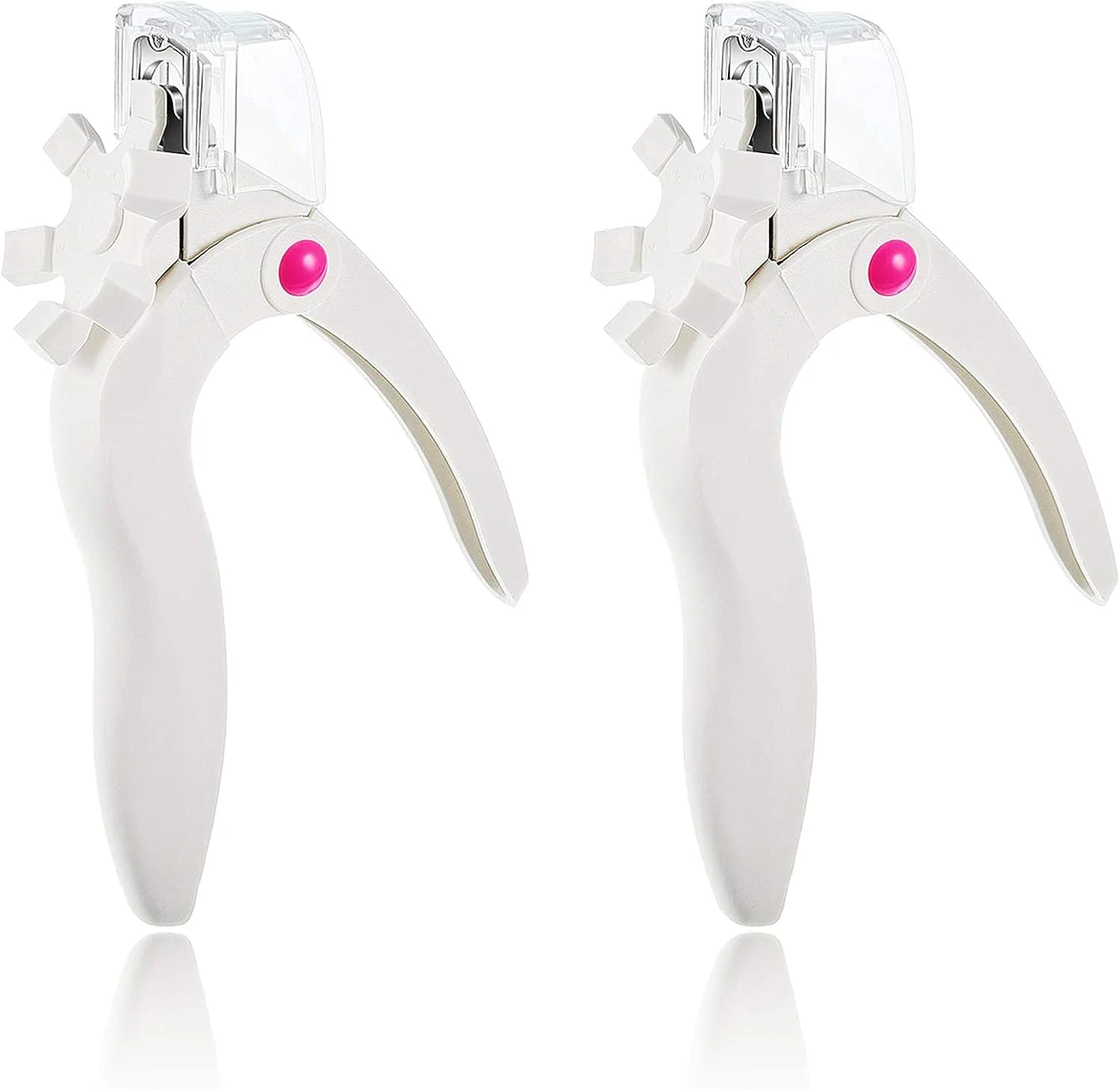 KASTWAVE دو عدد ناخن گیر اکریلیک، کاتر نوک ناخن استیل ضد زنگ، قیچی ناخن مصنوعی ژلی، ابزار مانیکور ناخن (سفید)