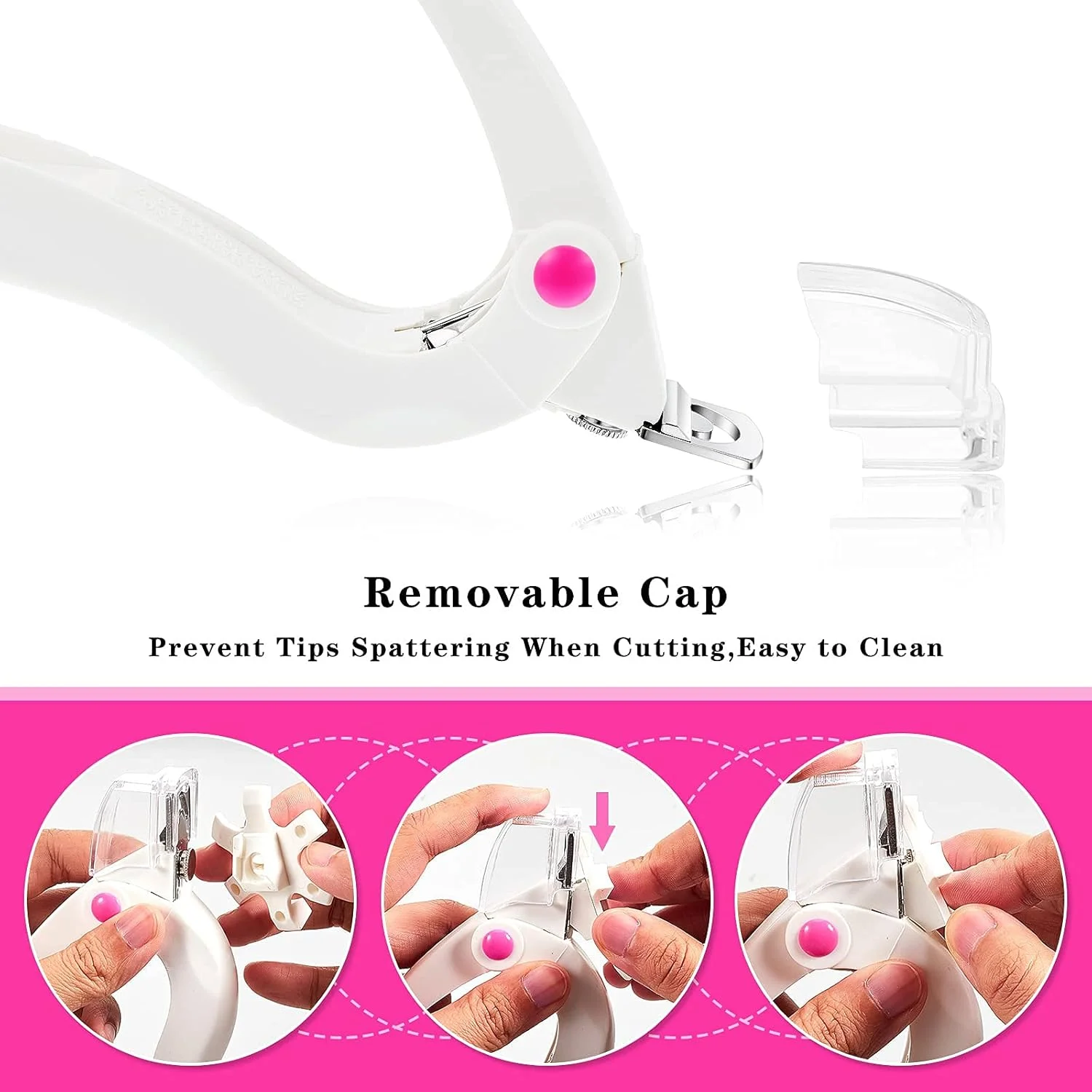 KASTWAVE دو عدد ناخن گیر اکریلیک، کاتر نوک ناخن استیل ضد زنگ، قیچی ناخن مصنوعی ژلی، ابزار مانیکور ناخن (سفید) KASTWAVE دو عدد ناخن گیر اکریلیک، کاتر نوک ناخن استیل ضد زنگ، قیچی ناخن مصنوعی ژلی، ابزار مانیکور ناخن (سفید)