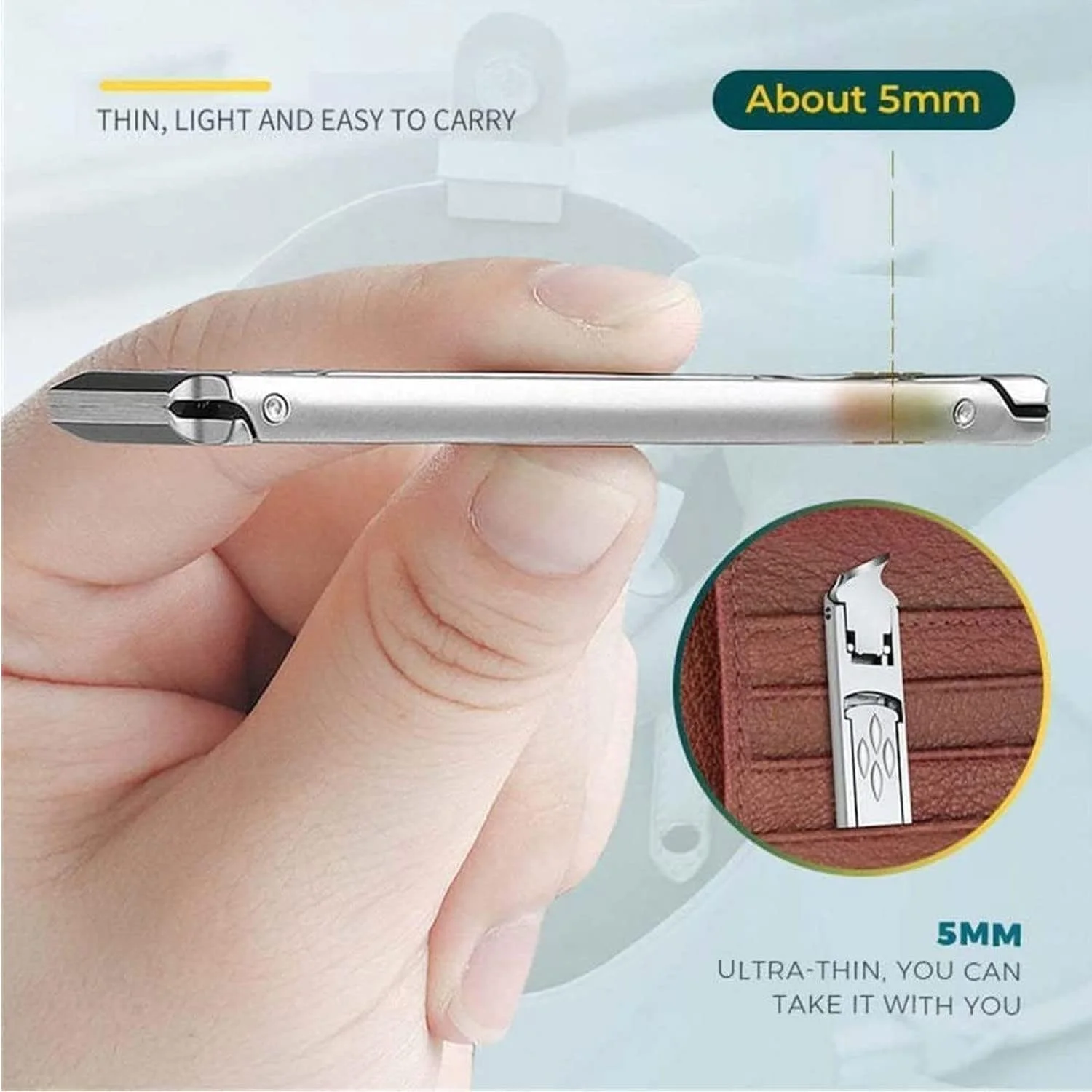 ناخن گیر چند منظوره استیل ضد زنگ، قیچی ناخن و ناخن انگشت پا با دهانه پهن، ابزار تیز برای ناخن های ضخیم، ست مسافرتی مراقبت از ناخن با سوهان و قفل ایمنی ناخن گیر چند منظوره استیل ضد زنگ، قیچی ناخن و ناخن انگشت پا با دهانه پهن، ابزار تیز برای ناخن های ضخیم، ست مسافرتی مراقبت از ناخن با سوهان و قفل ایمنی