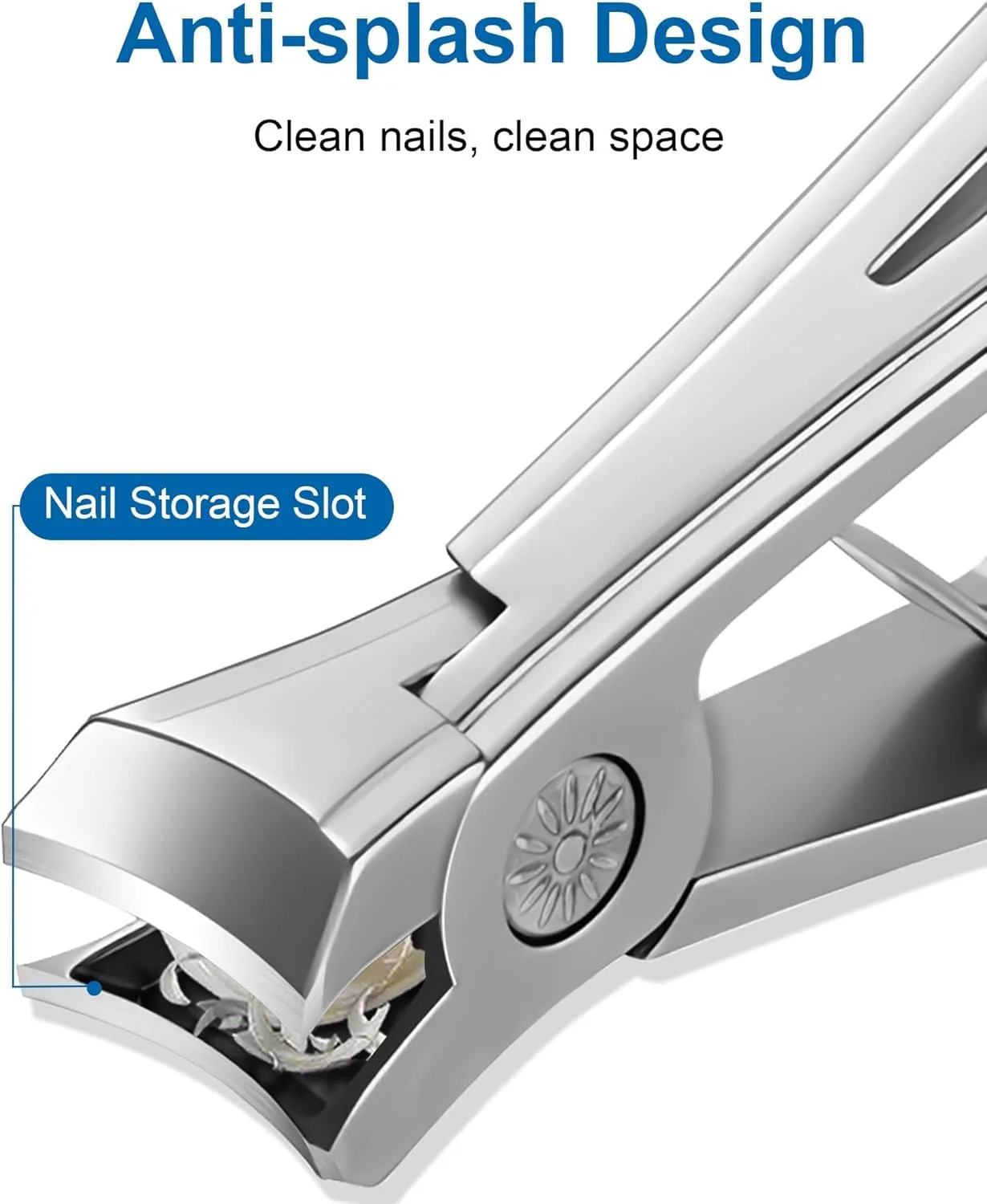 ناخن گیر حرفه ای استیل ضد زنگ، ناخن گیر برای ناخن های ضخیم، فوق العاده تیز، بدون پاشش با محفظه جمع آوری، دهانه پهن برای ناخن های دست و پا برای سالمندان، آقایان و بانوان (نقره ای) ناخن گیر حرفه ای استیل ضد زنگ، ناخن گیر برای ناخن های ضخیم، فوق العاده تیز، بدون پاشش با محفظه جمع آوری، دهانه پهن برای ناخن های دست و پا برای سالمندان، آقایان و بانوان (نقره ای)