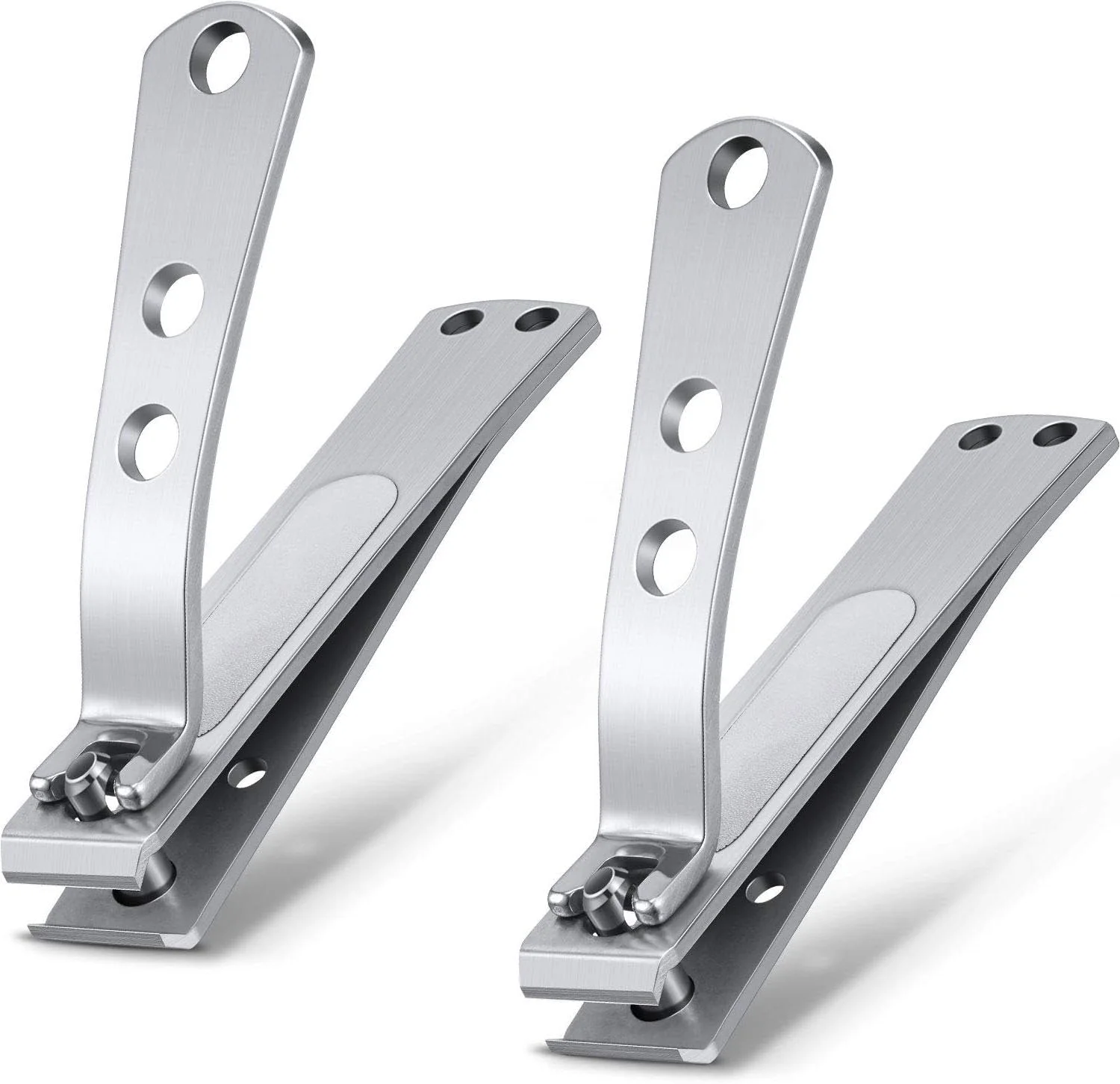 ست دو عددی ناخن گیر، قیچی های حرفه ای استیل ضد زنگ برای ناخن های دست و پا، با لبه صاف، دهانه بزرگ و طراحی ارگونومیک، مناسب برای آقایان و بانوان