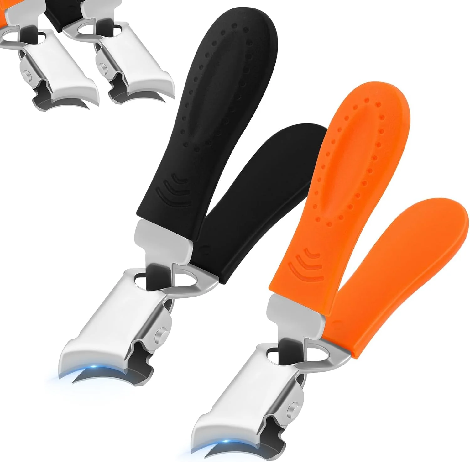 دو عدد ناخن گیر برای ناخن های ضخیم - ناخن گیر دهان گشاد اریب و زاویه دار با طراحی کمانی ضد پاشش، ناخن گیرهای بادوام و دقیق برای ناخن های دست و پای آقایان و بانوان