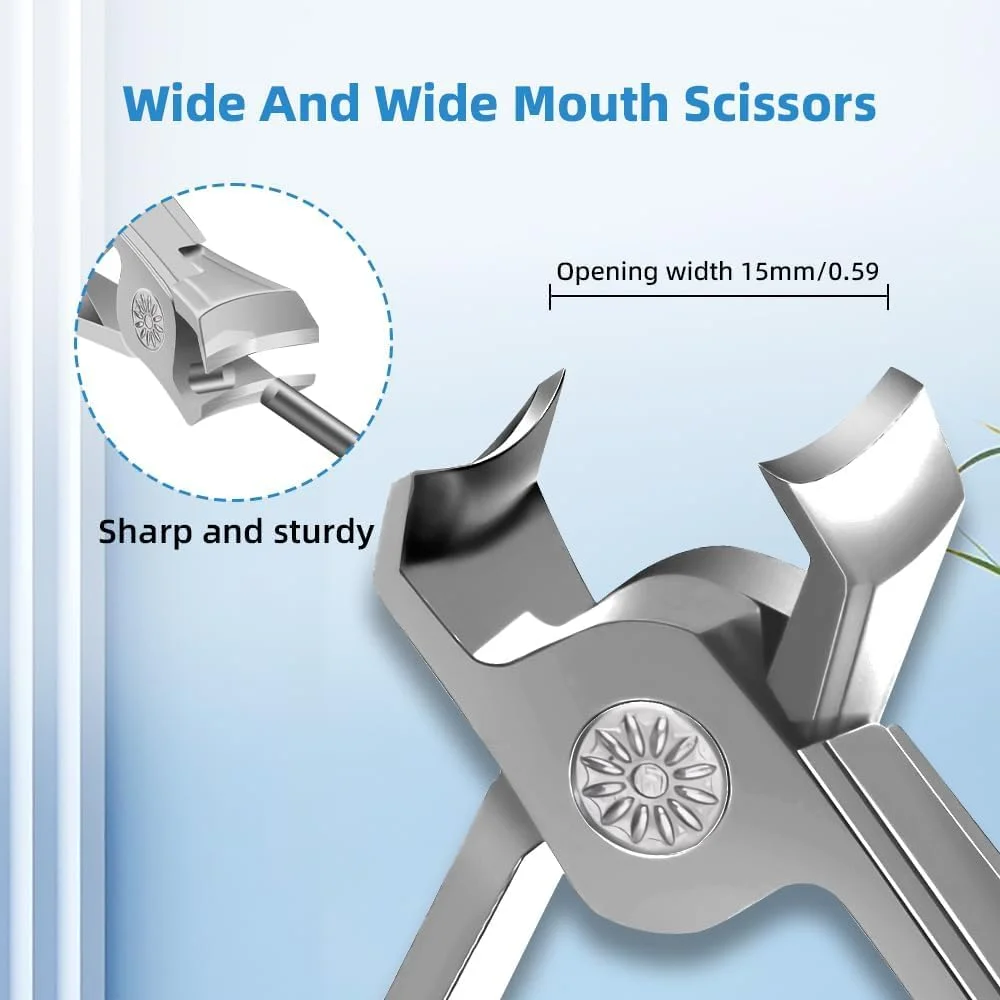 ناخن گیر حرفه ای استیل ضد زنگ، ناخن گیر برای ناخن های ضخیم، فوق العاده تیز، بدون پاشش با محفظه جمع آوری، دهانه پهن برای ناخن های دست و پا برای سالمندان، آقایان و بانوان (نقره ای) ناخن گیر حرفه ای استیل ضد زنگ، ناخن گیر برای ناخن های ضخیم، فوق العاده تیز، بدون پاشش با محفظه جمع آوری، دهانه پهن برای ناخن های دست و پا برای سالمندان، آقایان و بانوان (نقره ای)