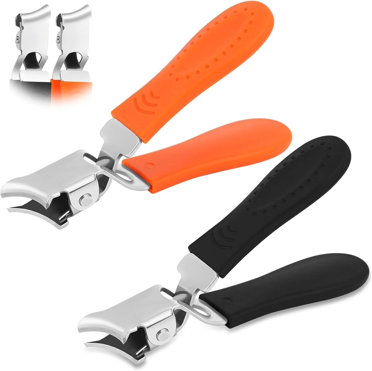 دو عدد ناخن گیر برای ناخن های ضخیم - ناخن گیر دهان گشاد اریب و زاویه دار با طراحی کمانی ضد پاشش، ناخن گیرهای بادوام و دقیق برای ناخن های دست و پای آقایان و بانوان دو عدد ناخن گیر برای ناخن های ضخیم - ناخن گیر دهان گشاد اریب و زاویه دار با طراحی کمانی ضد پاشش، ناخن گیرهای بادوام و دقیق برای ناخن های دست و پای آقایان و بانوان