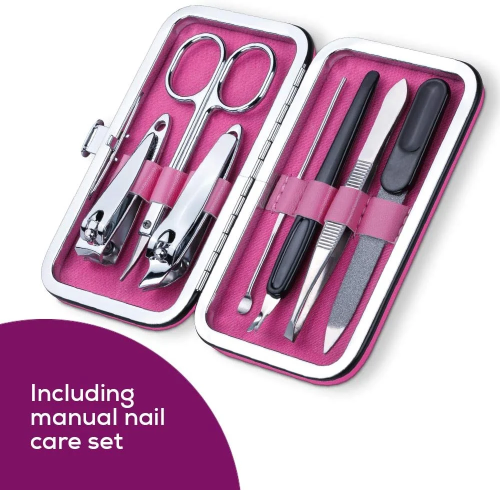 ست مانیکور/پدیکور Beurer MP 44 با 7 سری، چراغ LED + ست دستی ناخن با کیف نگهداری - صورتی/صورتی ست مانیکور/پدیکور Beurer MP 44 با 7 سری، چراغ LED + ست دستی ناخن با کیف نگهداری - صورتی/صورتی
