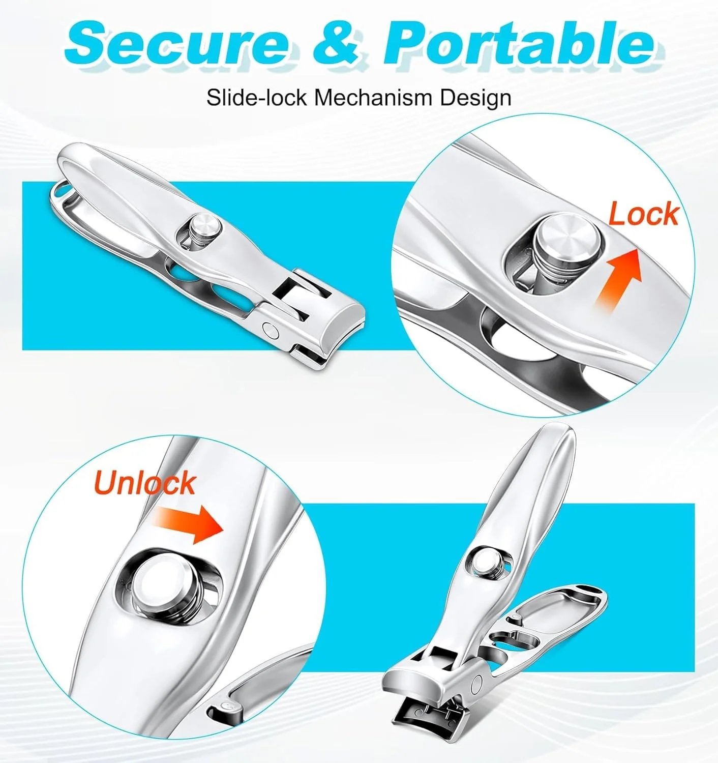ناخن گیر استیل ضد زنگ آلمانی ممتاز - ناخن گیر دقیق و تیز برای ناخن های ضخیم و سفت - طراحی ارگونومیک با گرفتن آسان برای سالمندان و بزرگسالان - قابل حمل برای مسافرت و استفاده در منزل (8 سانتی متر، نقره ای) ناخن گیر استیل ضد زنگ آلمانی ممتاز - ناخن گیر دقیق و تیز برای ناخن های ضخیم و سفت - طراحی ارگونومیک با گرفتن آسان برای سالمندان و بزرگسالان - قابل حمل برای مسافرت و استفاده در منزل (8 سانتی متر، نقره ای)