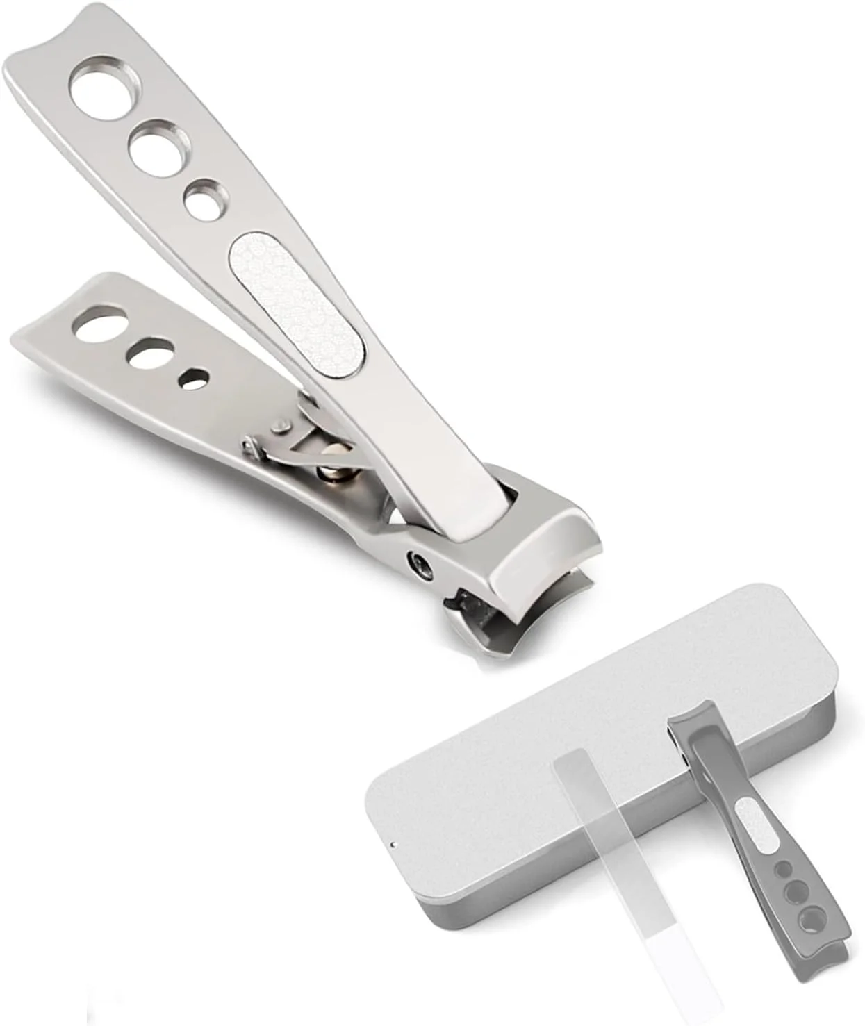 ناخن گیر دهانه باز پهن برای ناخن های ضخیم، ناخن گیر انگشت برای آقایان، ناخن های سفت، سالمندان، بزرگسالان، استیل ضد زنگ بادوام و بزرگ (نقره ای) ناخن گیر دهانه باز پهن برای ناخن های ضخیم، ناخن گیر انگشت برای آقایان، ناخن های سفت، سالمندان، بزرگسالان، استیل ضد زنگ بادوام و بزرگ (نقره ای)