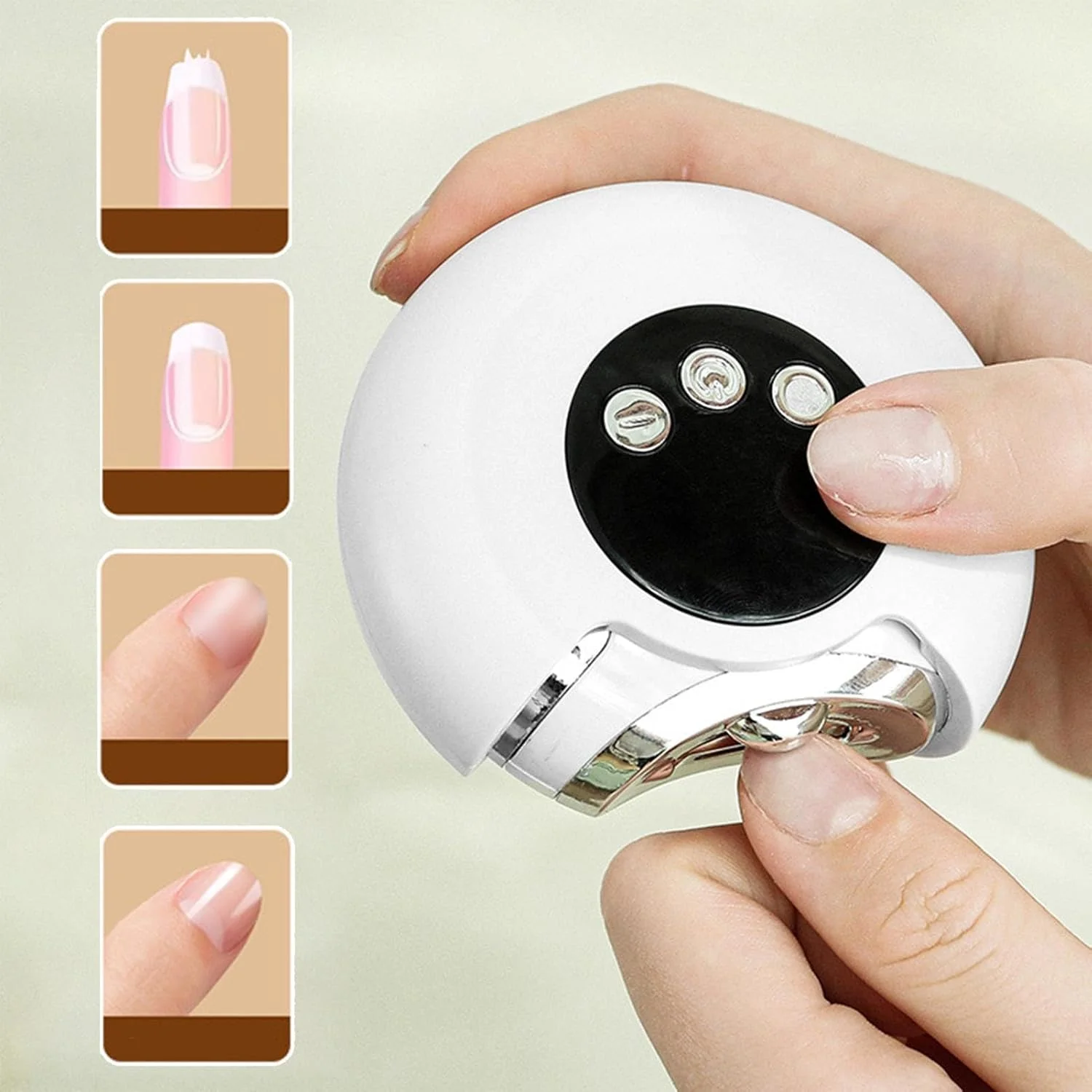 ناخن گیر برقی نالاکال با چراغ LED - سوهان ناخن اتوماتیک برای نوزادان، سالمندان، بزرگسالان و کودکان