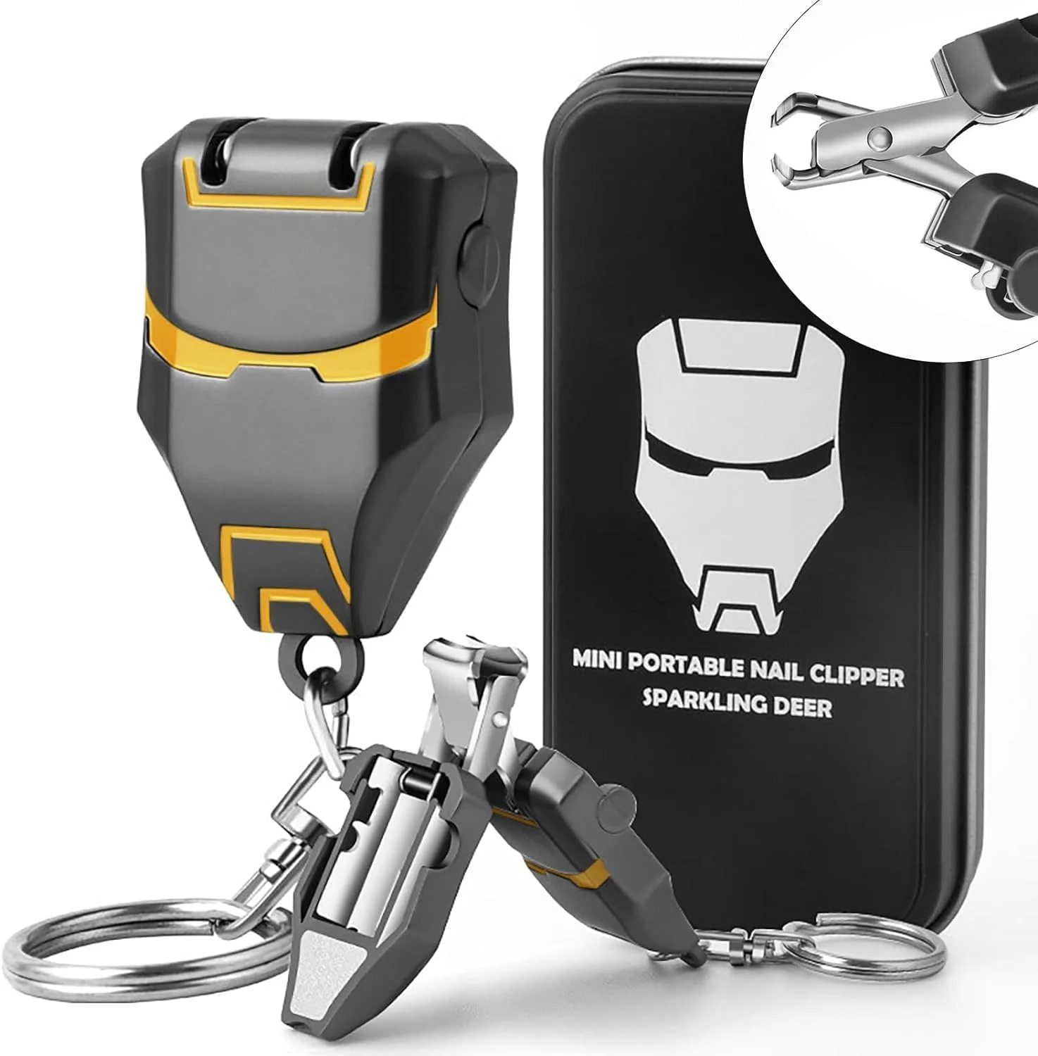 ناخن گیر استیل ضد زنگ تاشو قابل حمل NALACAL، قیچی ناخن تاشو با جاکلیدی، ابزار طراحی و مرتب کردن ناخن، تزئین کوله پشتی کیف پول کلید ماشین، مراقبت از ناخن (خاکستری) ناخن گیر استیل ضد زنگ تاشو قابل حمل NALACAL، قیچی ناخن تاشو با جاکلیدی، ابزار طراحی و مرتب کردن ناخن، تزئین کوله پشتی کیف پول کلید ماشین، مراقبت از ناخن (خاکستری)