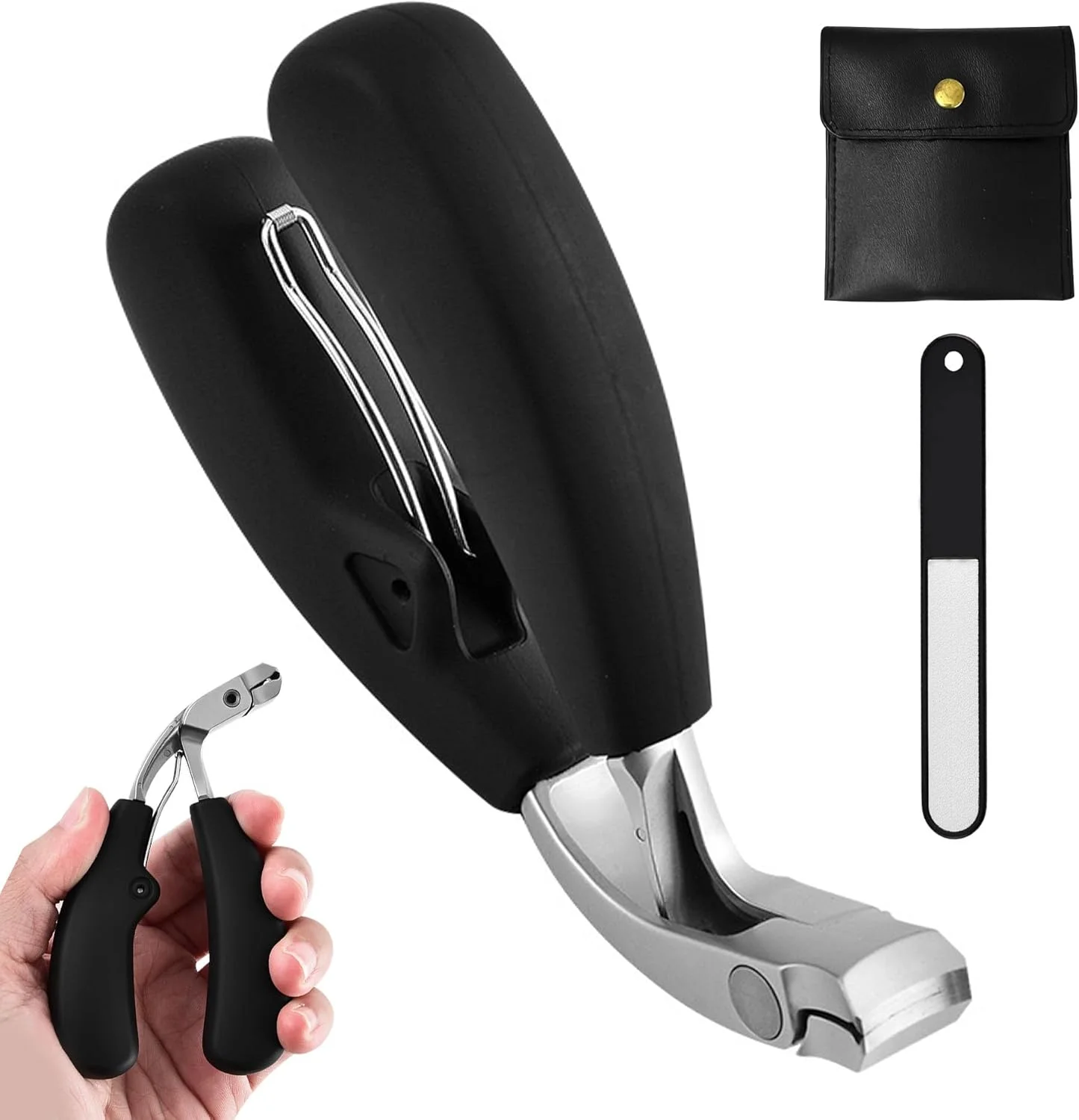 یک عدد ناخن گیر مقاوم، ناخن گیر انگشت استیل ضد زنگ، ناخن گیر سر زاویه دار با محفظه جمع آوری، مناسب برای ناخن های ضخیم دست و پا مردان و زنان یک عدد ناخن گیر مقاوم، ناخن گیر انگشت استیل ضد زنگ، ناخن گیر سر زاویه دار با محفظه جمع آوری، مناسب برای ناخن های ضخیم دست و پا مردان و زنان