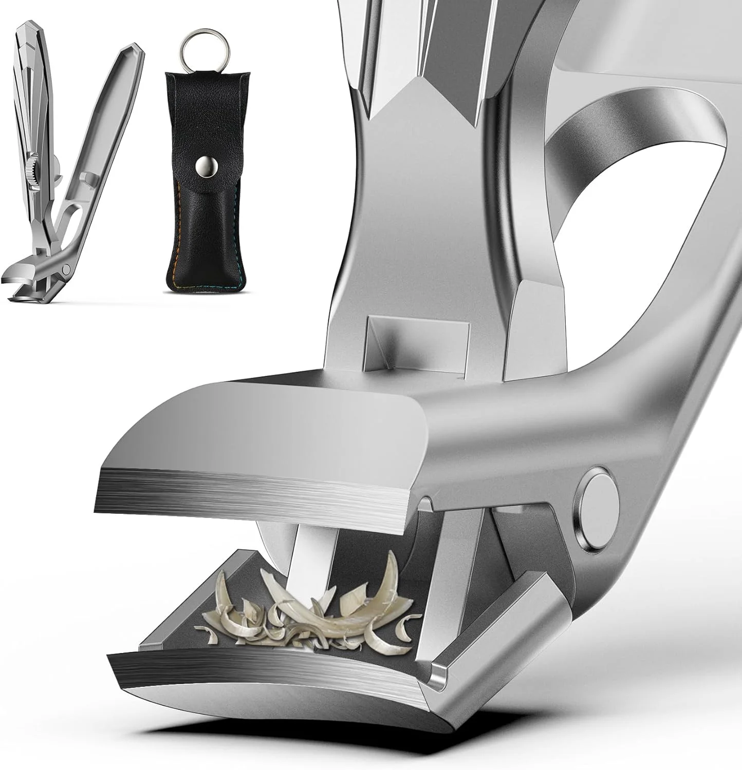 ناخن گیر سر زاویه دار FVION برای ناخن های ضخیم - ناخن گیر ارگونومیک با دسته بلند برای سالمندان به همراه قفل ایمنی، ناخن گیر انگشت استیل ضد زنگ با محفظه جمع آوری برای آقایان و بانوان (نقره ای) ناخن گیر سر زاویه دار FVION برای ناخن های ضخیم - ناخن گیر ارگونومیک با دسته بلند برای سالمندان به همراه قفل ایمنی، ناخن گیر انگشت استیل ضد زنگ با محفظه جمع آوری برای آقایان و بانوان (نقره ای)