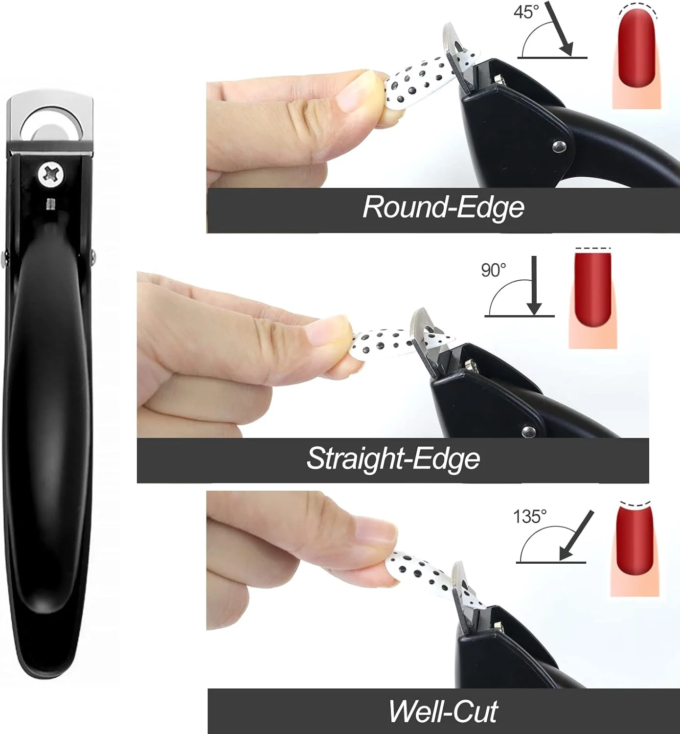 ناخن گیر، قیچی ناخن اکریلیک، ابزار پیرایش ناخن های مصنوعی ژلی، ناخن گیر برای ناخن های اکریلیک و ژلی، ابزار حرفه ای مانیکور و پدیکور مشکی ناخن گیر، قیچی ناخن اکریلیک، ابزار پیرایش ناخن های مصنوعی ژلی، ناخن گیر برای ناخن های اکریلیک و ژلی، ابزار حرفه ای مانیکور و پدیکور مشکی
