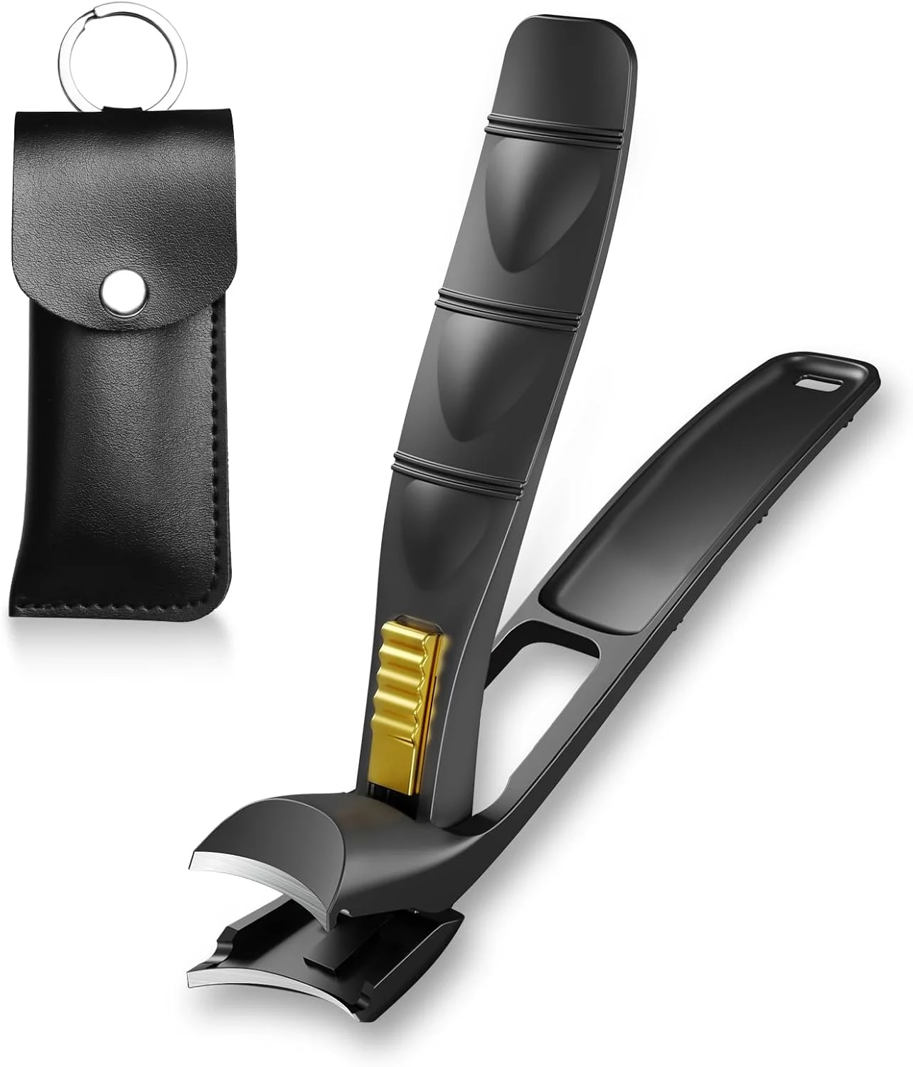 ناخن گیر انگشت شست پا برای افراد مسن، ناخن های ضخیم پا و ناخن انگشت، ناخن گیر بزرگ ضد پاشش برای مردان، زنان و بزرگسالان، دهانه فک پهن تیز با دسته بلند و سر زاویه دار