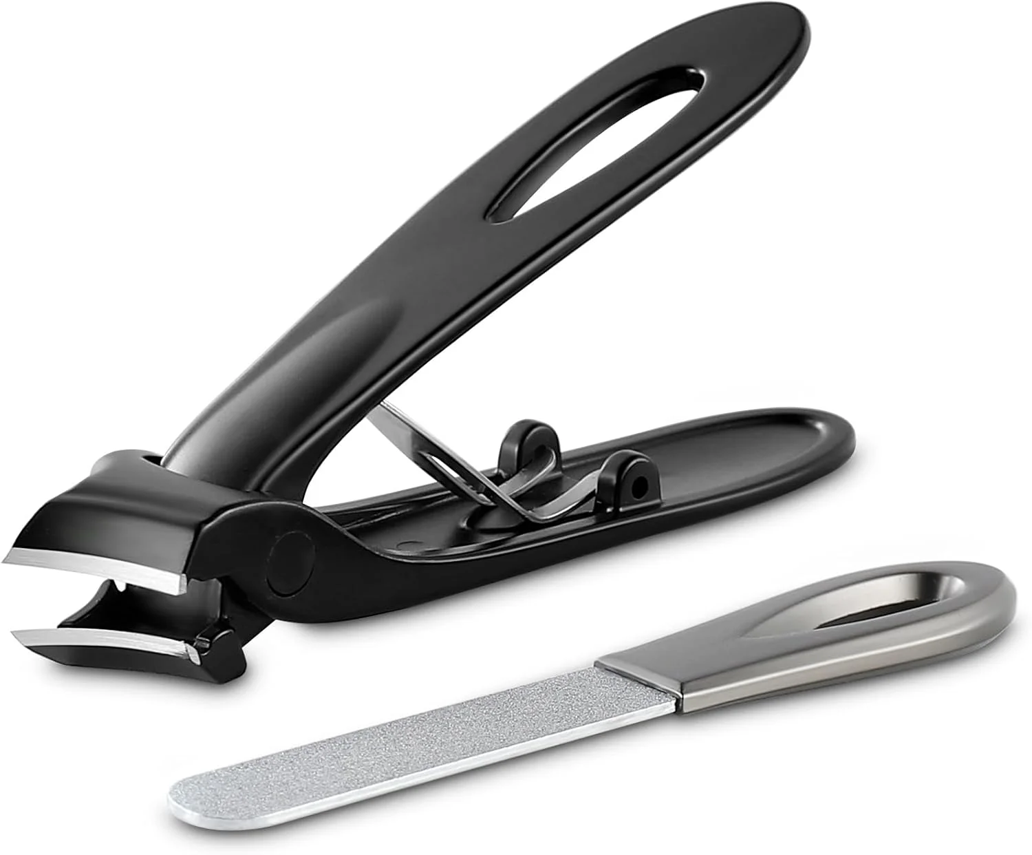 ناخن گیر HAWATOUR به همراه سوهان ناخن برای ناخن های فرورفته در گوشت، دهانه فک 10 میلی متری، تیغه برش منحنی مورب بسیار تیز (مشکی)