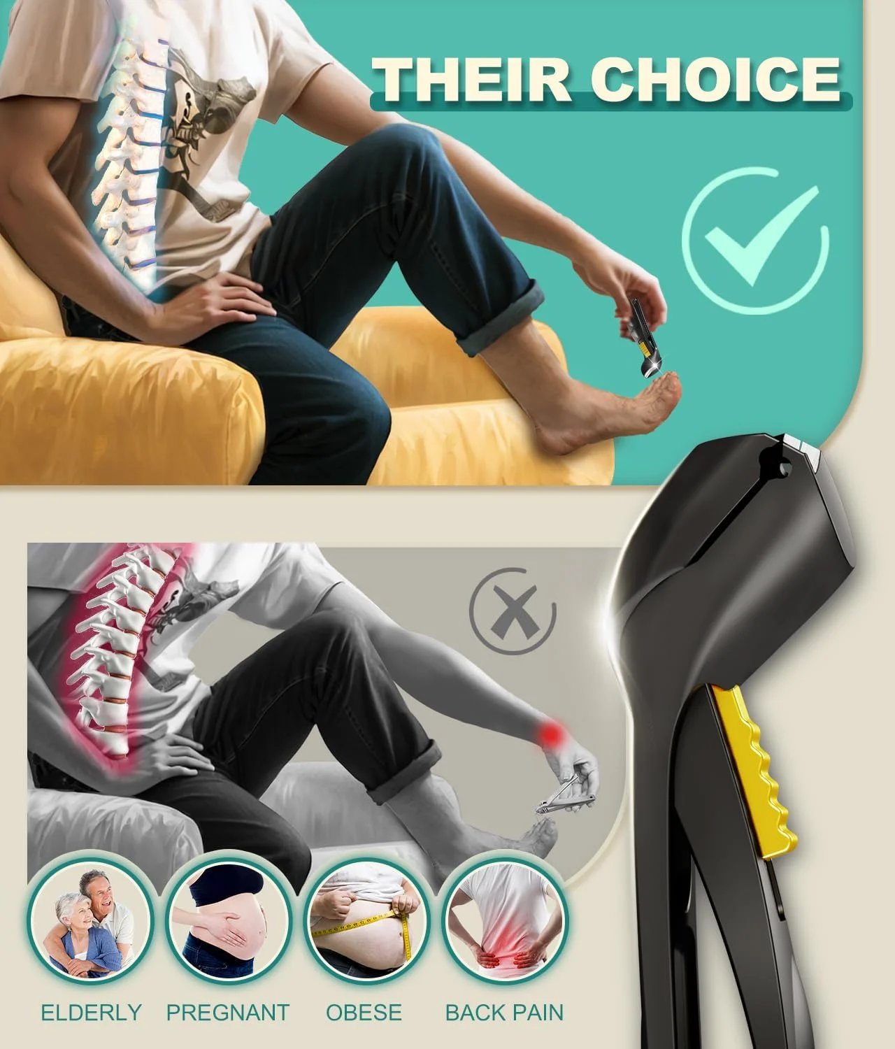 ناخن گیر انگشت شست پا برای افراد مسن، ناخن های ضخیم پا و ناخن انگشت، ناخن گیر بزرگ ضد پاشش برای مردان، زنان و بزرگسالان، دهانه فک پهن تیز با دسته بلند و سر زاویه دار ناخن گیر انگشت شست پا برای افراد مسن، ناخن های ضخیم پا و ناخن انگشت، ناخن گیر بزرگ ضد پاشش برای مردان، زنان و بزرگسالان، دهانه فک پهن تیز با دسته بلند و سر زاویه دار