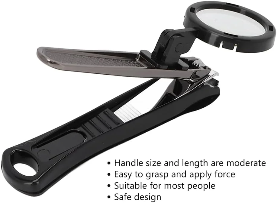 ناخن گیر با ذره بین جداشدنی، ناخن گیر استیل ضد زنگ AZONEE برای افراد مسن، بزرگنمایی 2 برابری قابل تنظیم، ناخن گیر دسته ارگونومیک برای آقایان و بانوان، مشکی ناخن گیر با ذره بین جداشدنی، ناخن گیر استیل ضد زنگ AZONEE برای افراد مسن، بزرگنمایی 2 برابری قابل تنظیم، ناخن گیر دسته ارگونومیک برای آقایان و بانوان، مشکی