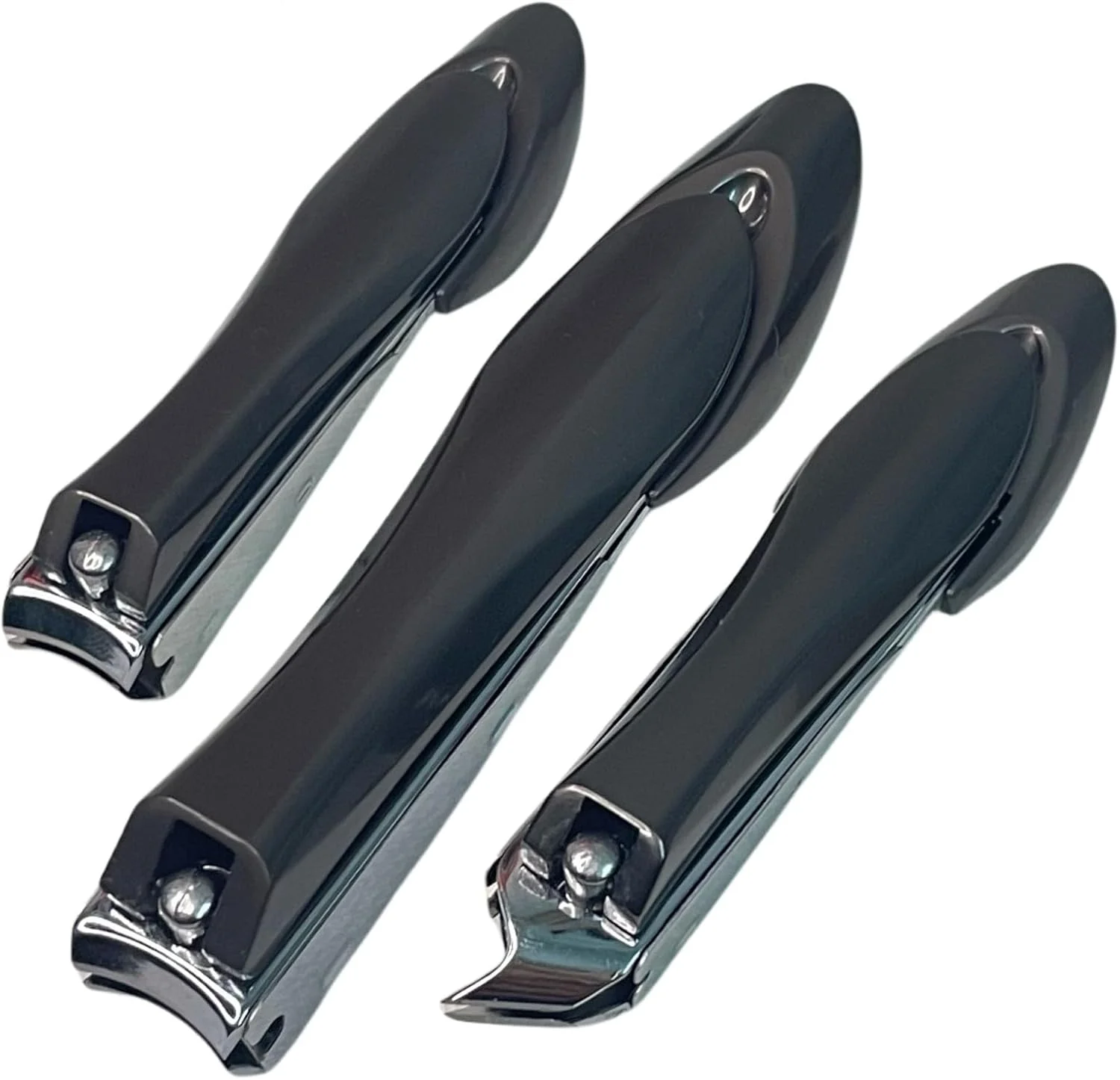 ست ناخن گیر - 3 عددی، تیز و بادوام. مناسب برای کوتاه کردن روزانه ناخن های دست و پا؛ قابل استفاده برای پوست های مرده و ناخن های فرو رفته (مشکی)