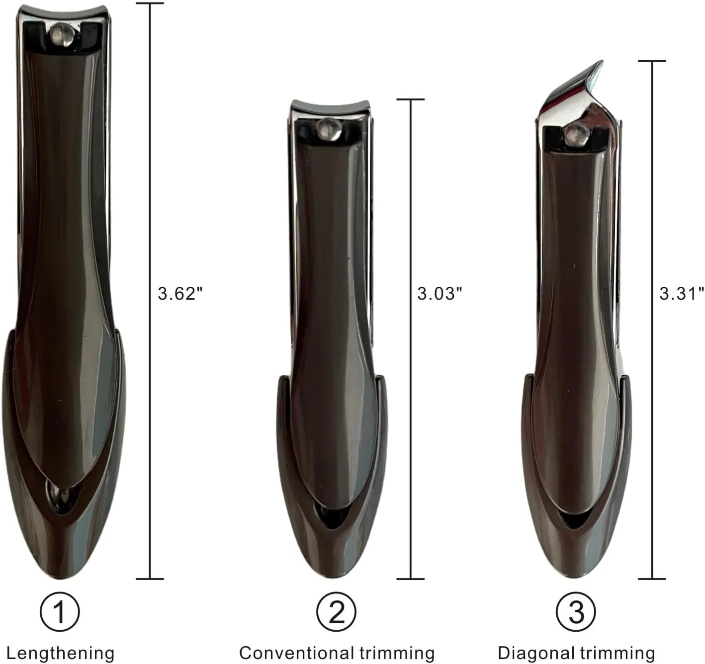 ست ناخن گیر - 3 عددی، تیز و بادوام. مناسب برای کوتاه کردن روزانه ناخن های دست و پا؛ قابل استفاده برای پوست های مرده و ناخن های فرو رفته (مشکی) ست ناخن گیر - 3 عددی، تیز و بادوام. مناسب برای کوتاه کردن روزانه ناخن های دست و پا؛ قابل استفاده برای پوست های مرده و ناخن های فرو رفته (مشکی)