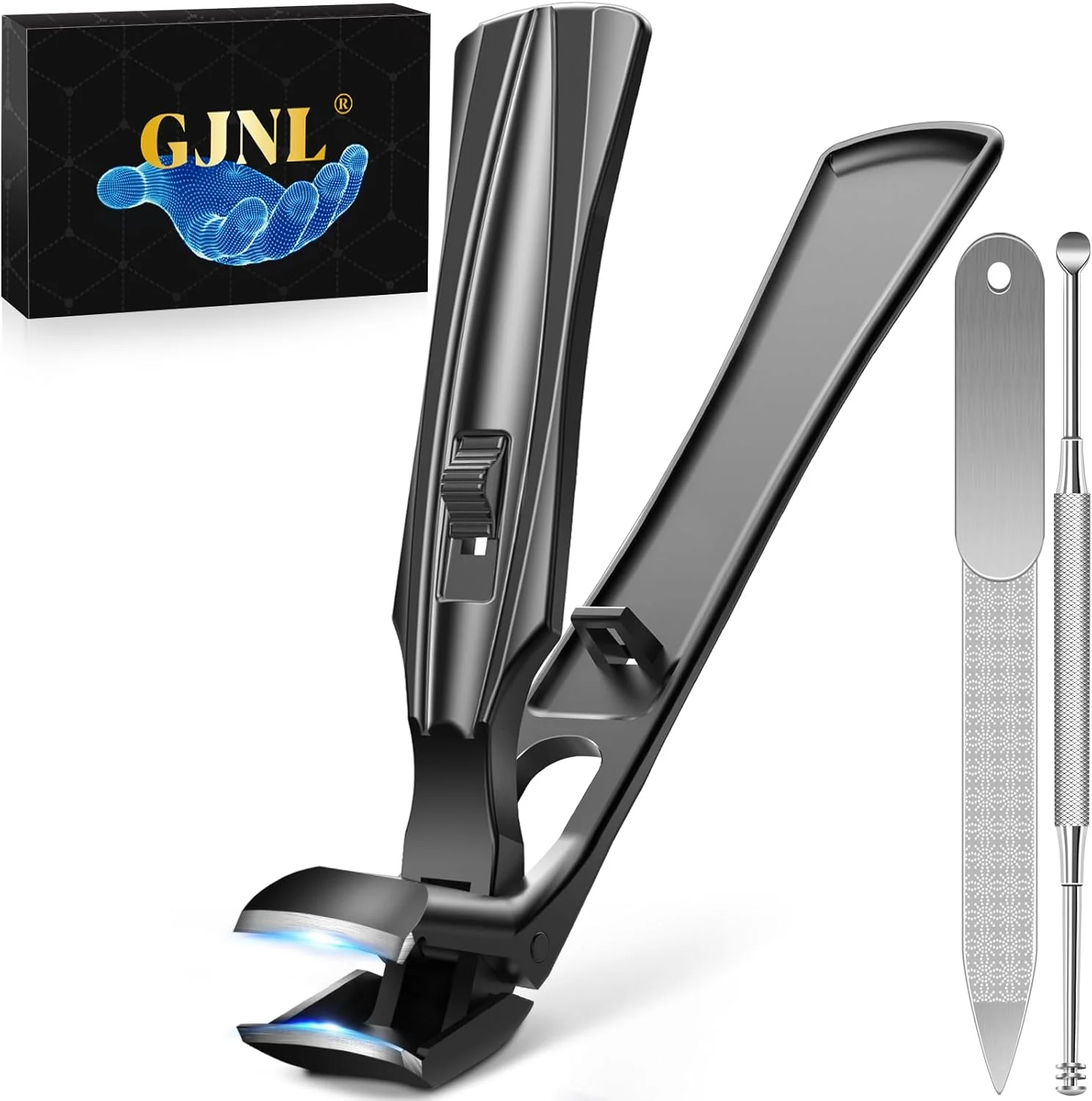 ست ناخن گیر سر زاویه دار برای سالمندان - ناخن گیر ارگونومیک پا با گیره، تیغه های تیز با دهانه پهن بزرگ، ناخن گیر انگشت برای ناخن های ضخیم، هدیه روز پدر برای مردان پدر - مشکی ست ناخن گیر سر زاویه دار برای سالمندان - ناخن گیر ارگونومیک پا با گیره، تیغه های تیز با دهانه پهن بزرگ، ناخن گیر انگشت برای ناخن های ضخیم، هدیه روز پدر برای مردان پدر - مشکی