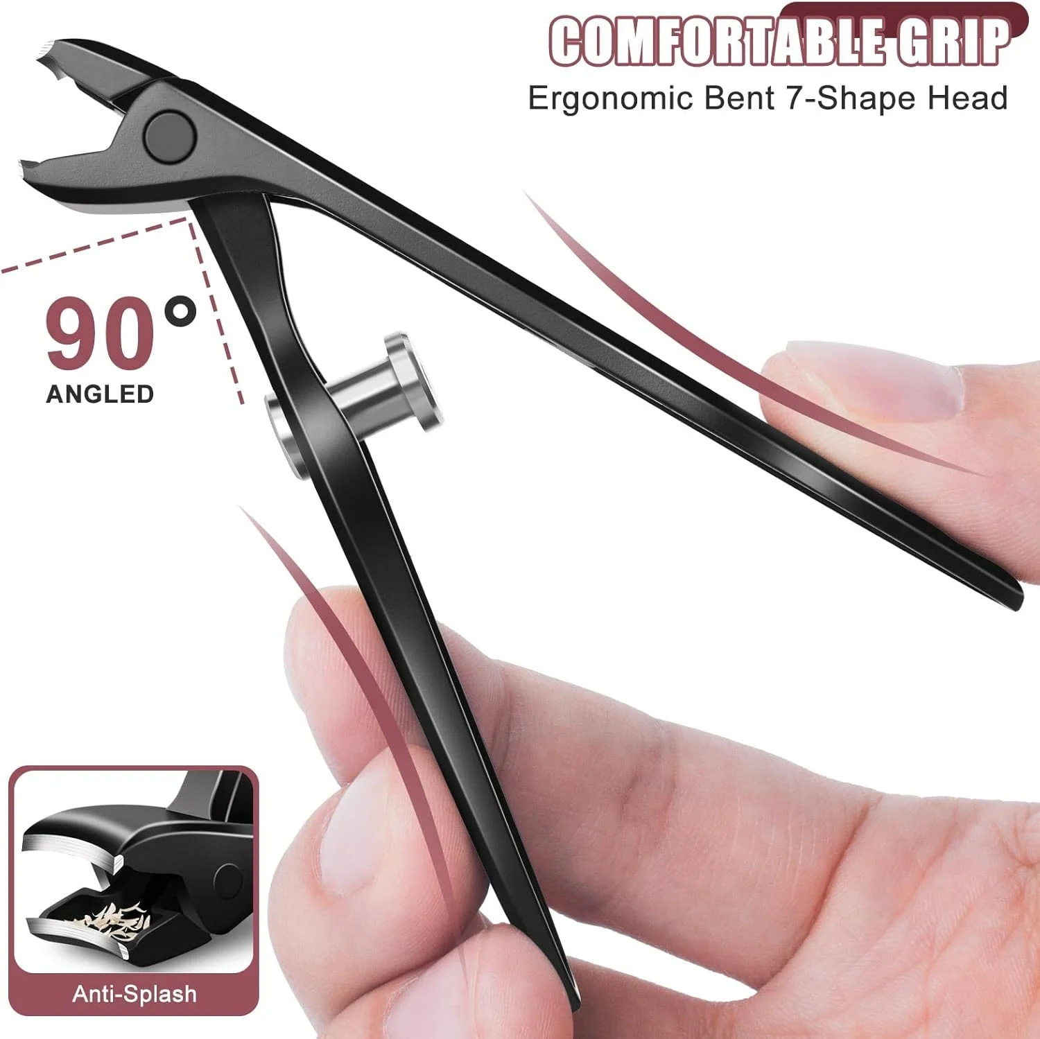 ناخن گیر انگشت پا برای ناخن های ضخیم با محفظه جمع آوری، ناخن گیر بزرگ زاویه دار برای سالمندان با دسته بلند، ست ناخن گیر مقاوم برای آقایان و بانوان با دهانه پهن، هدیه ای مناسب