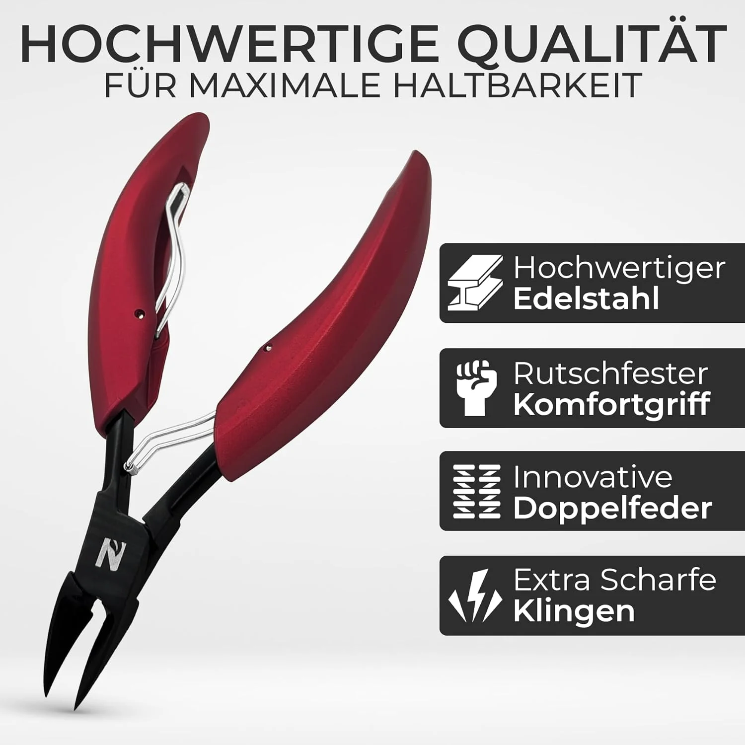 ناخن گیر برای ناخن های پا در جعبه چرمی، انبر ناخن پا برای ناخن های ضخیم و سخت، ناخن گیر استیل ضد زنگ، پدیکور، ابزار پیرایش حرفه ای ناخن پا، قیچی ناخن